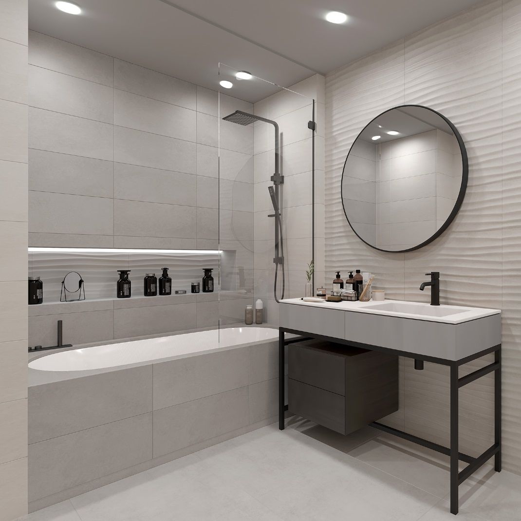 Плитка настенная Global Tile Eco Loft 01 10100001349 низ 60x25 cм серая 1,2 м2
