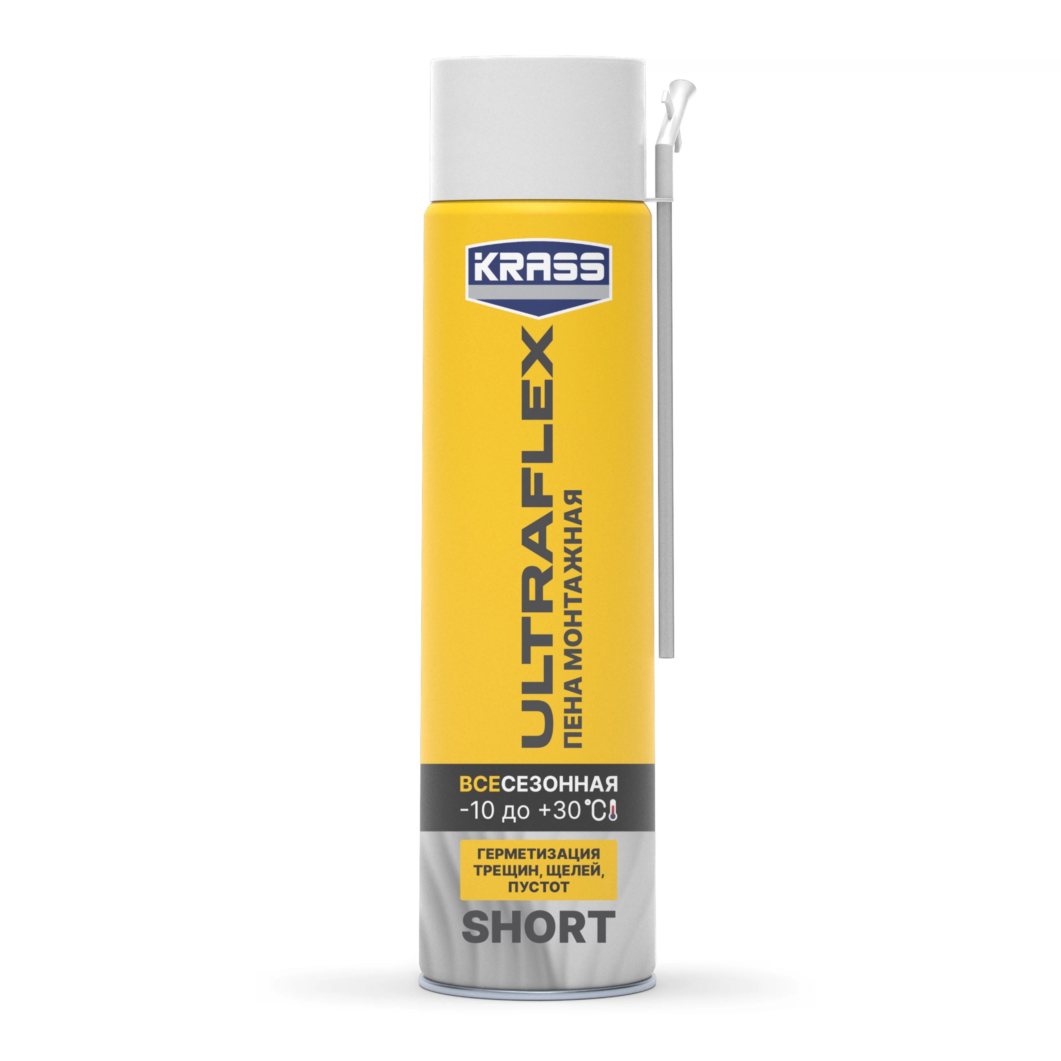 Пена монтажная бытовая всесезонная Krass Ultraflex Short 350 мл