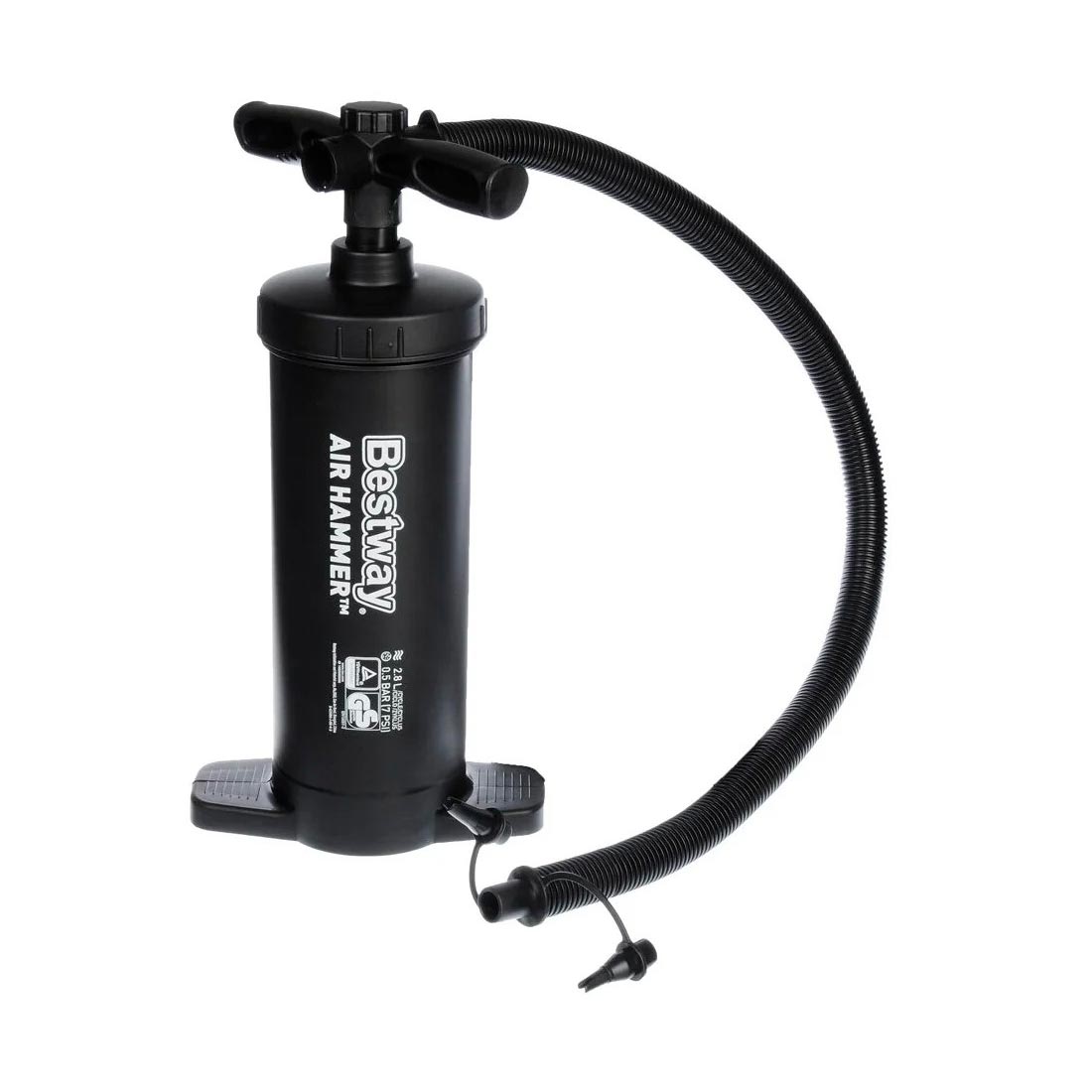 Насос ножной 37 см 3 насадки Bestway Air Hammer 62086