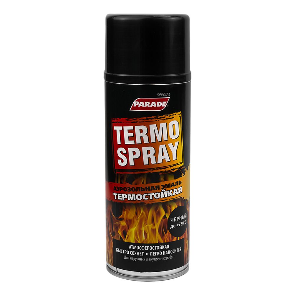 Эмаль аэрозольная PARADE TERMO SPRAY черный (12)