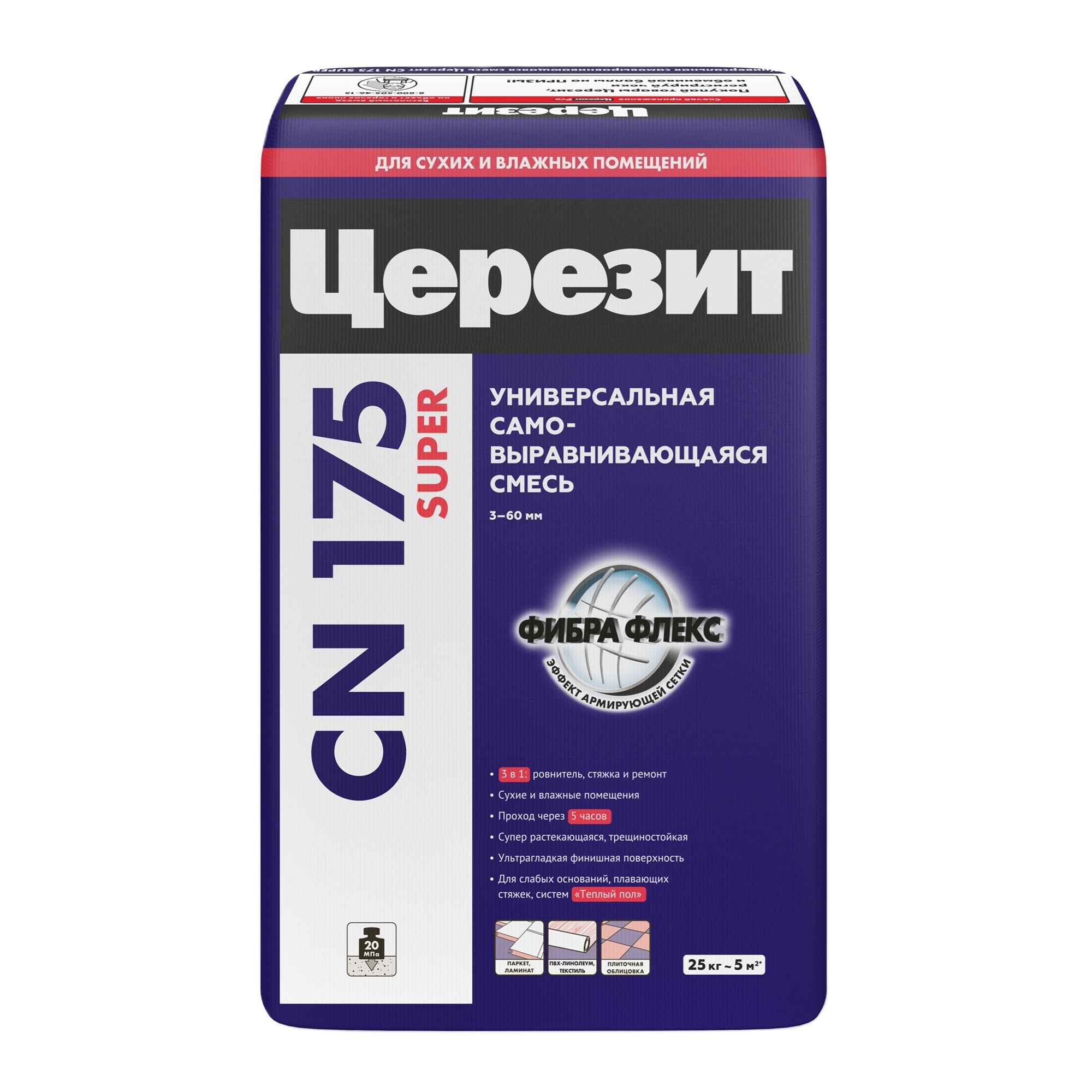 Пол наливной Церезит CN 175 универсальный 25 кг