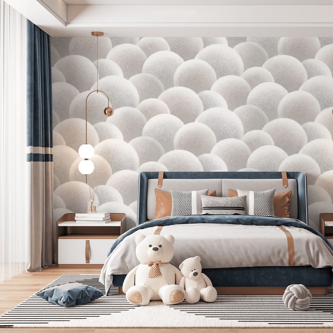 Обои WallSecret Puff 8889-12 серые абстракция 1,06х10 м