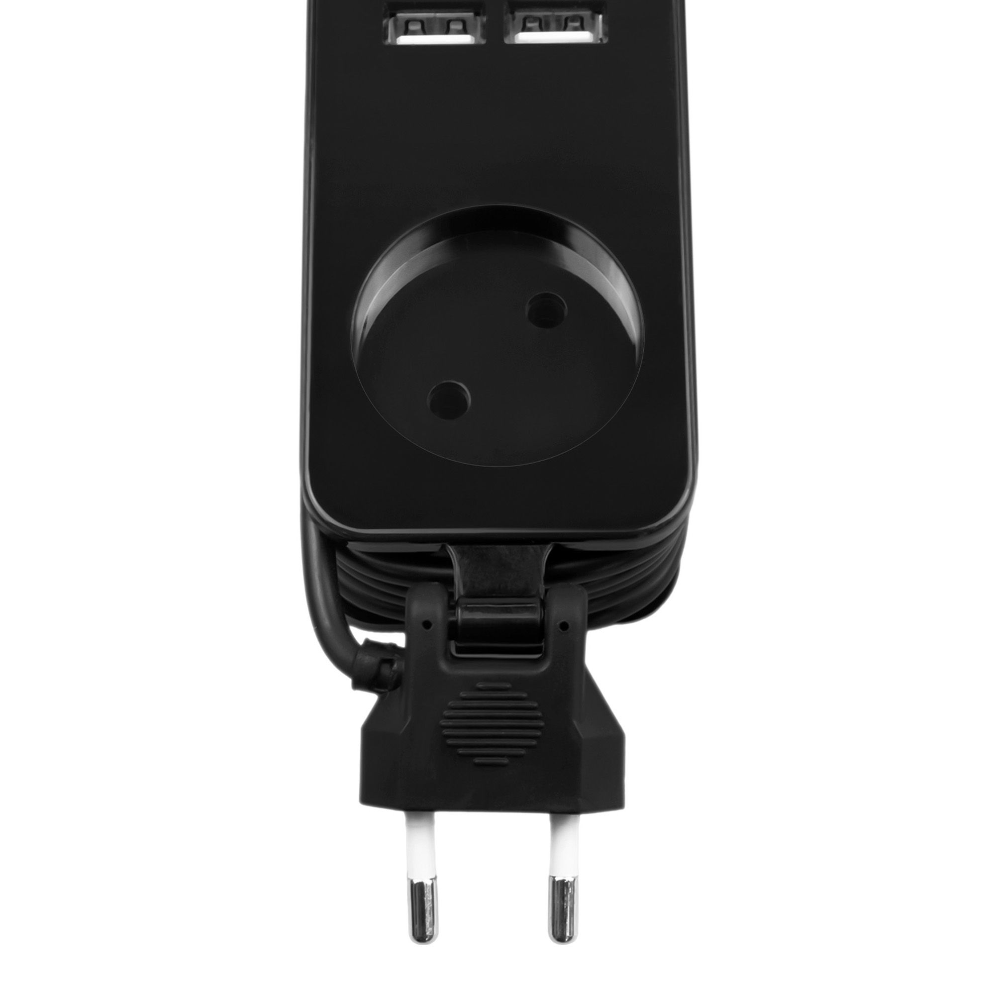 Удлинитель сетевой Uniel Travel Пвс 2х1 1 гнездо 1,5 м 10A б/з 4USB 2,1A черный