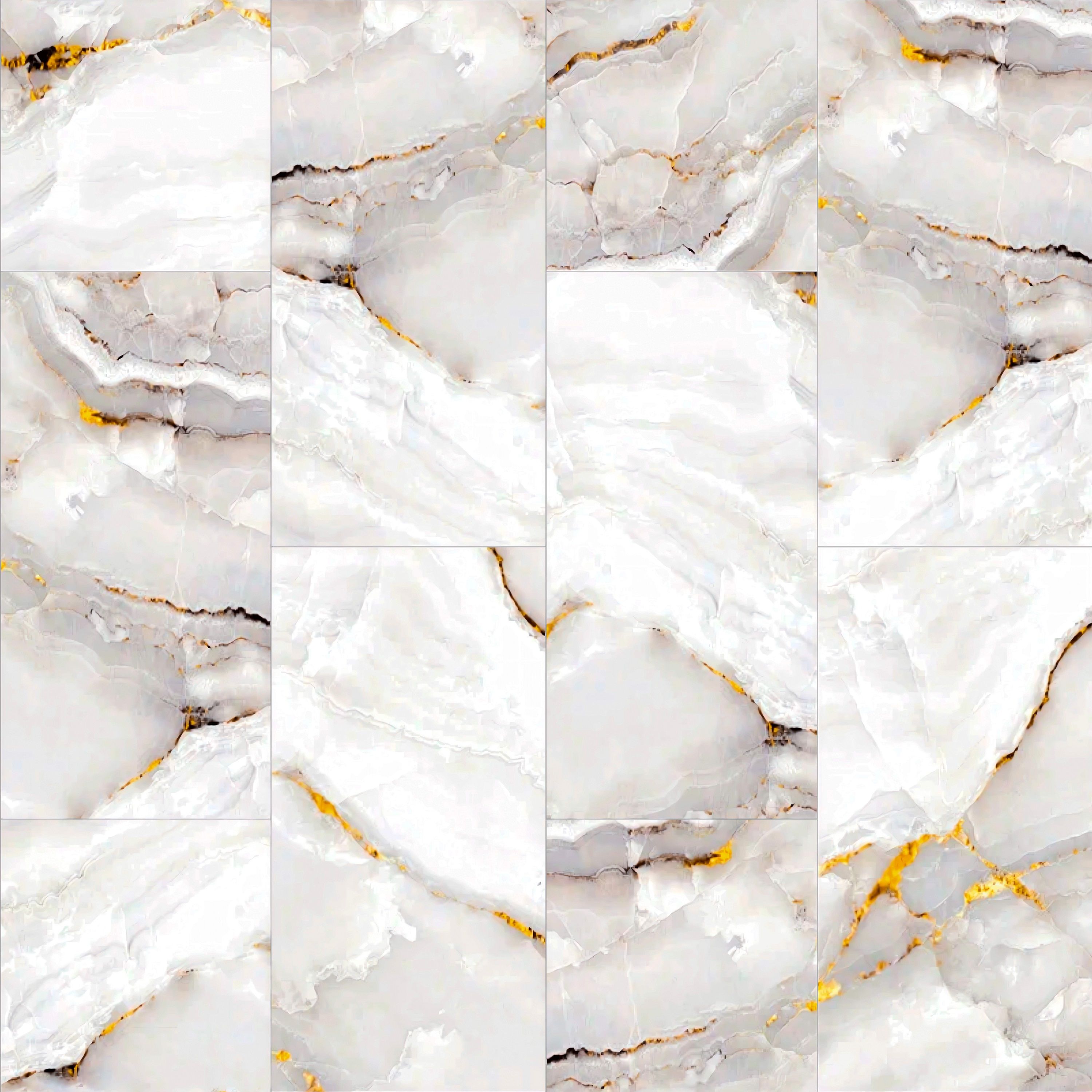 Ковролин принт Calacatta Tile 309_5065 3 м бежево-золотой