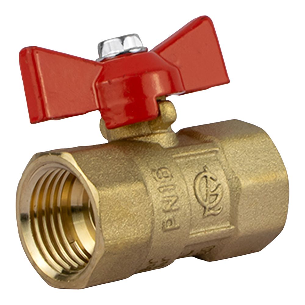 Кран шаровой 1/2" ВР/ВР бабочка Практик 130 PN16 Галлоп 103252
