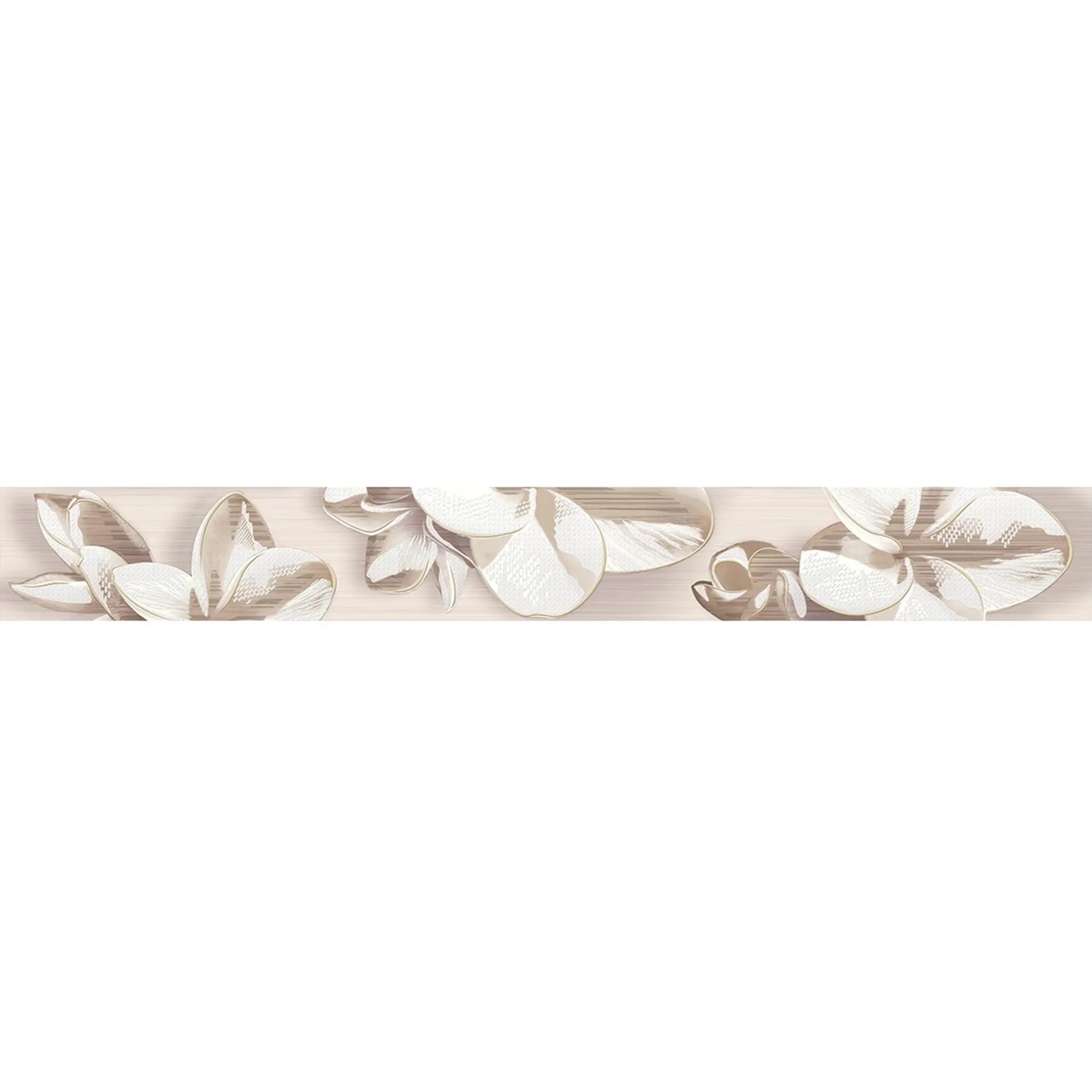 Бордюр Azori Amati Plumeria Beige 50,5х6,2 см бежевый