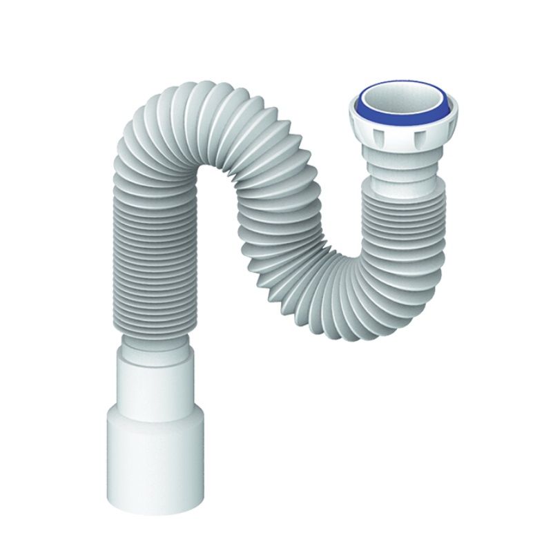 Труба гофрированная 1 1/2"х40/50 800 мм d85 с гайкой Unicorn