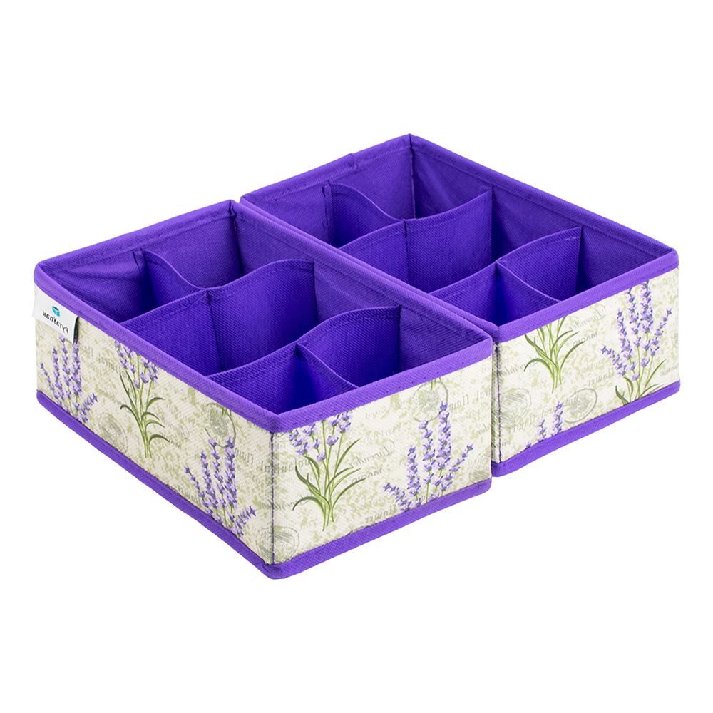 Органайзеры для хранения белья 21x14x10 см лаванда 2 шт