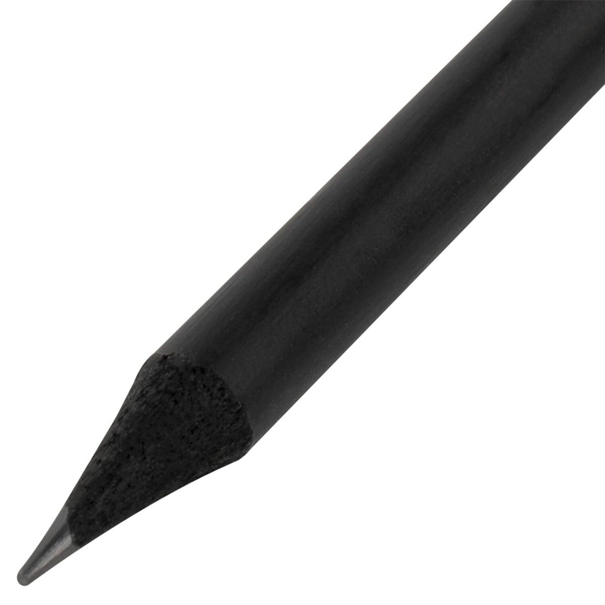 Карандаш чернографитный Brauberg Black Wood НВ с ластиком