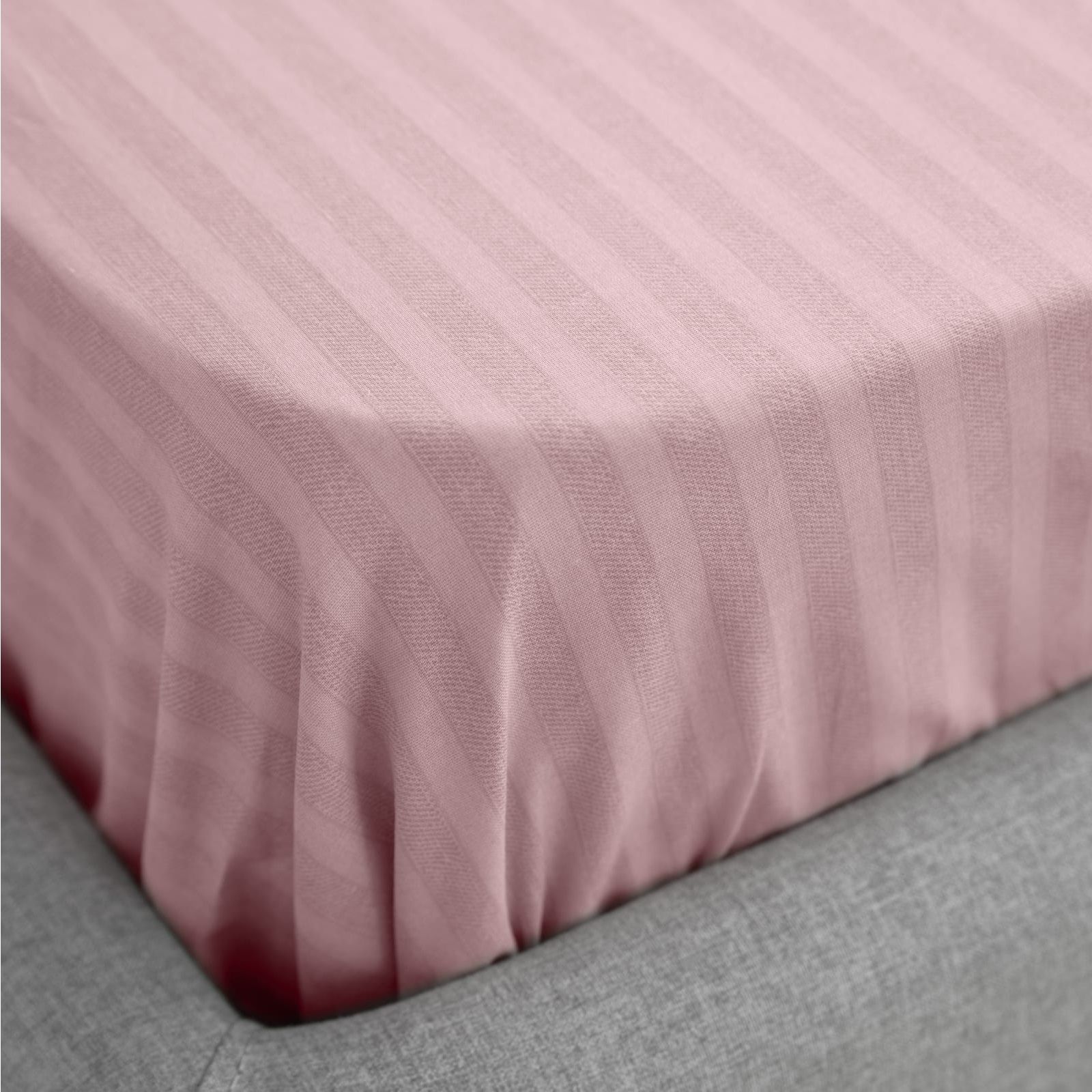 Простыня Волшебная Ночь на резинке 180x200 см 8709/5 01 поплин страйп Silver Rose