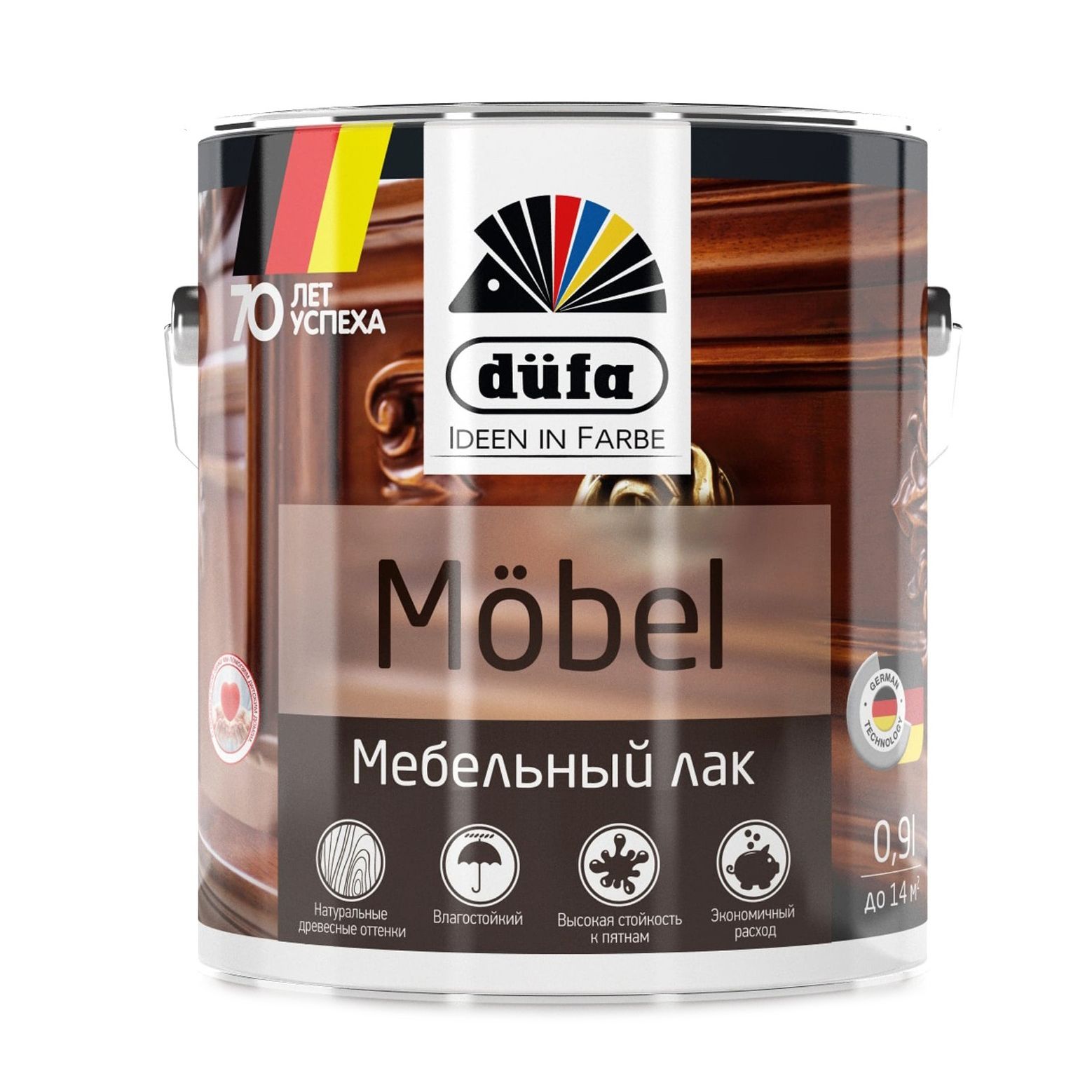 Лак для мебели Dufa Mobel дуб 0,9 л