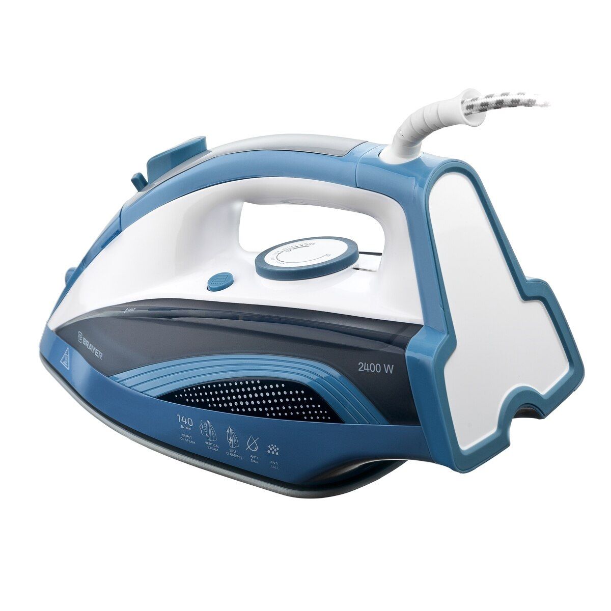 Утюг Brayer 2400 Вт керамич Пар 140 г/м  антикапля разбрыз резер 360мл самоотчиститель 4002BR