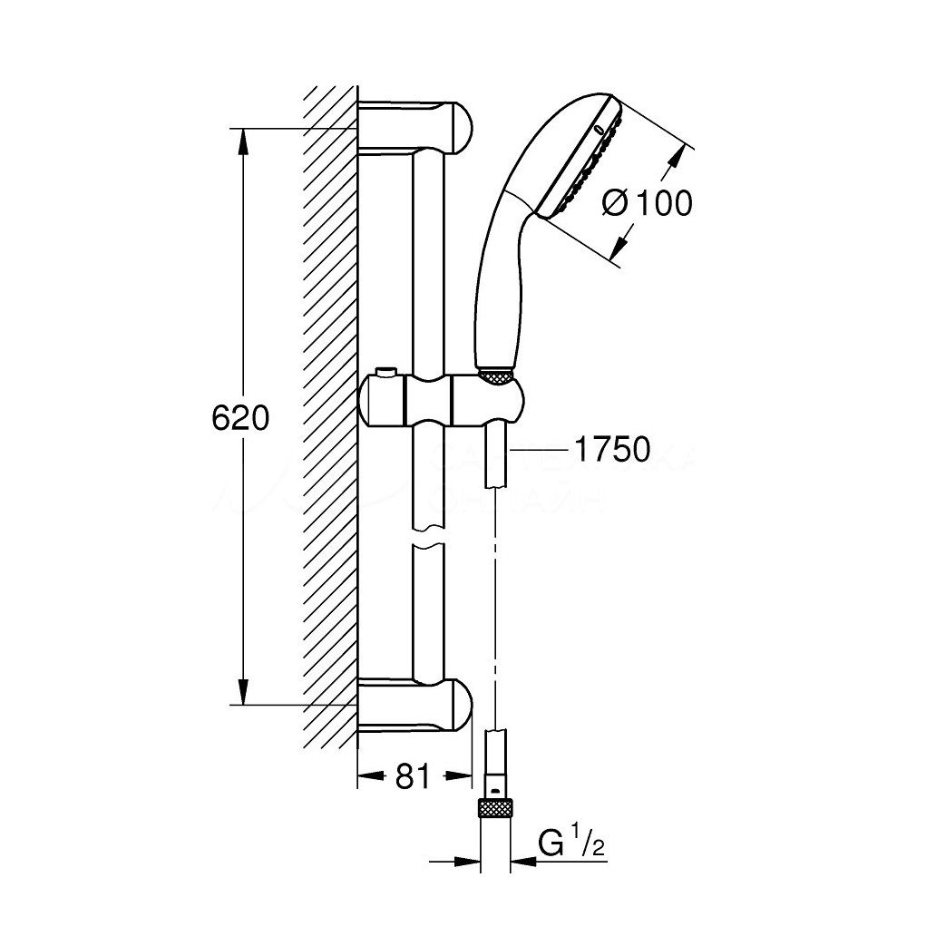Душевой гарнитур Grohe Tempesta New I 27853001