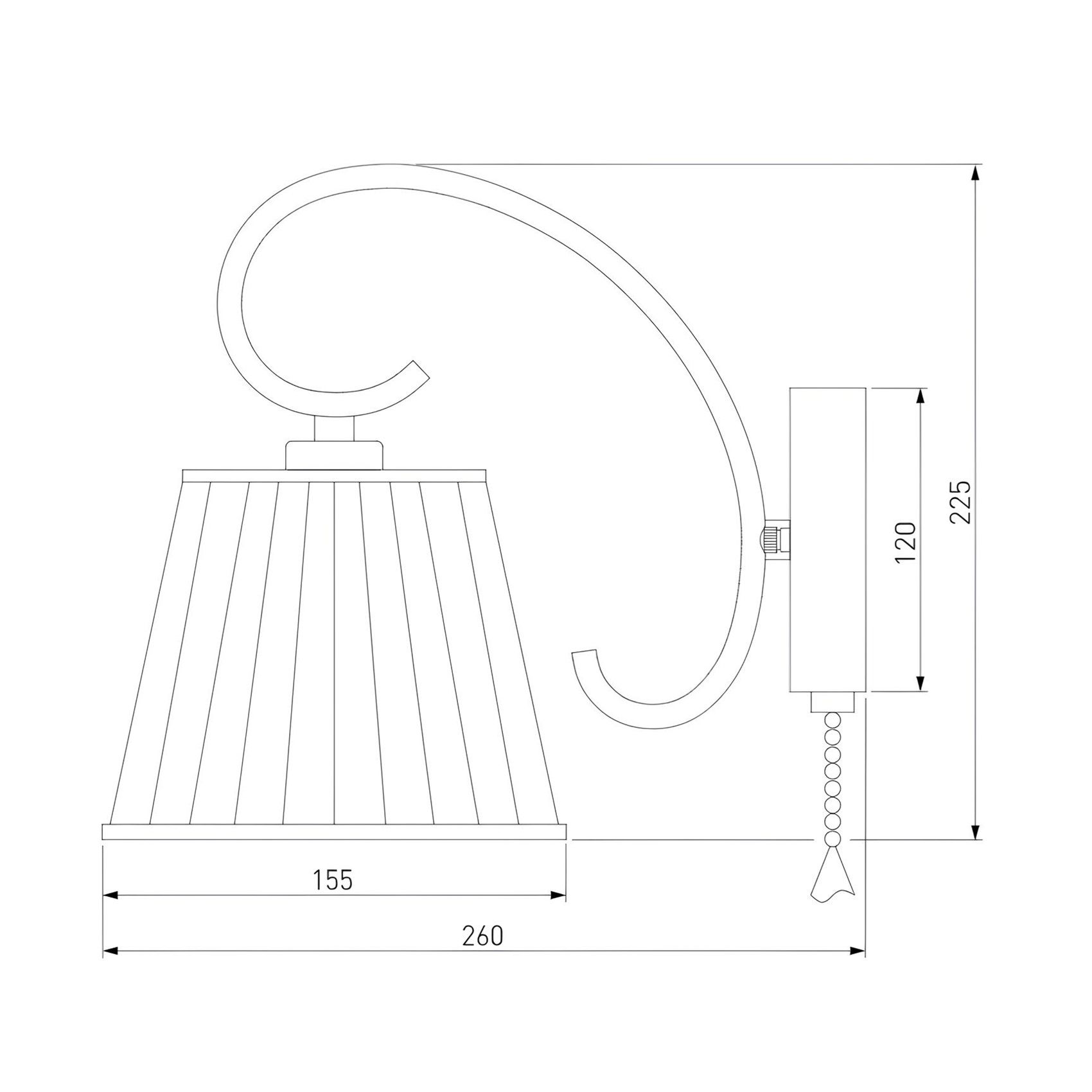 Светильник настенный Eurosvet 60088/1 1х40 Вт Е14 хром
