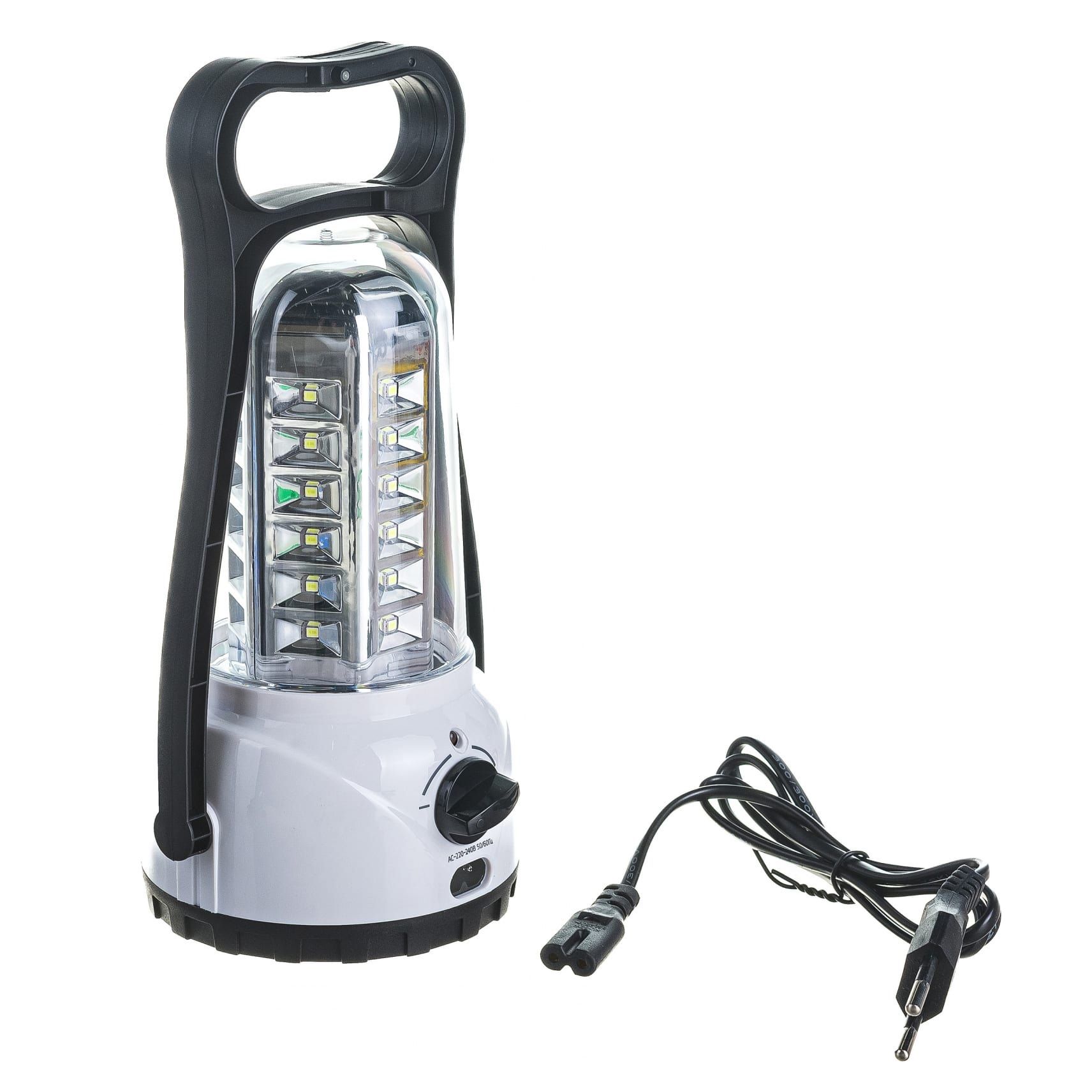 Фонарь кемпинговый Космос 6008LED (аккум 4V 2Ah, 36св/д, 300Лм серый, диммер)