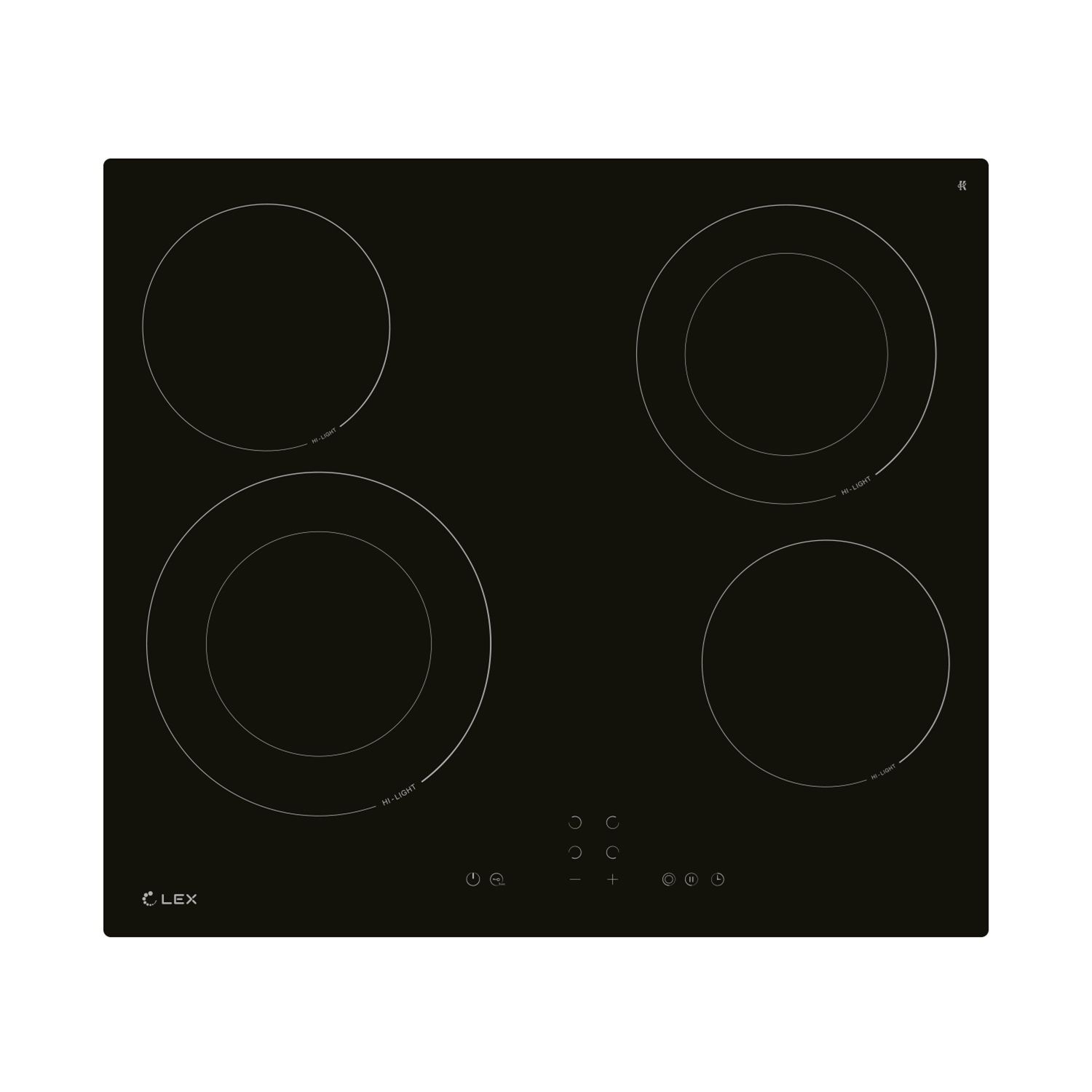 Панель варочная электрическая Lex EVH 642A BL 590х520 мм