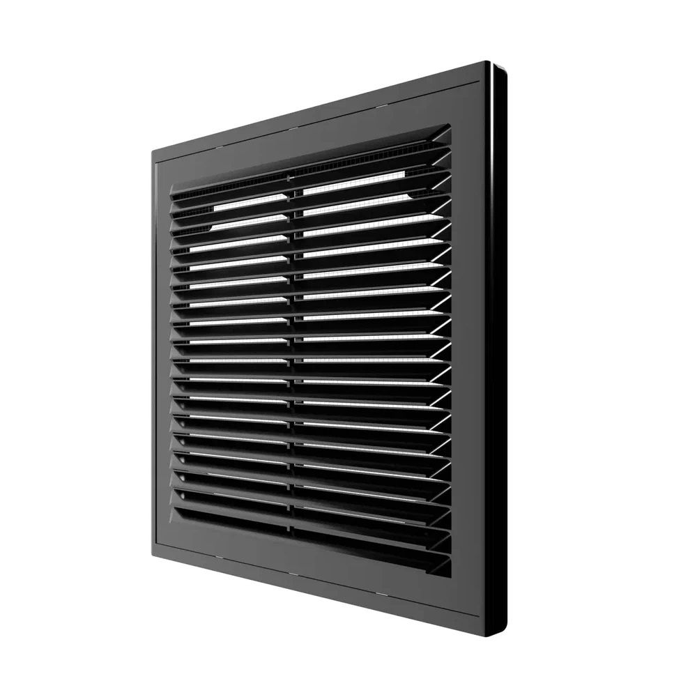 Решетка вентиляционная Era 2121Р Black 209х209 мм черная