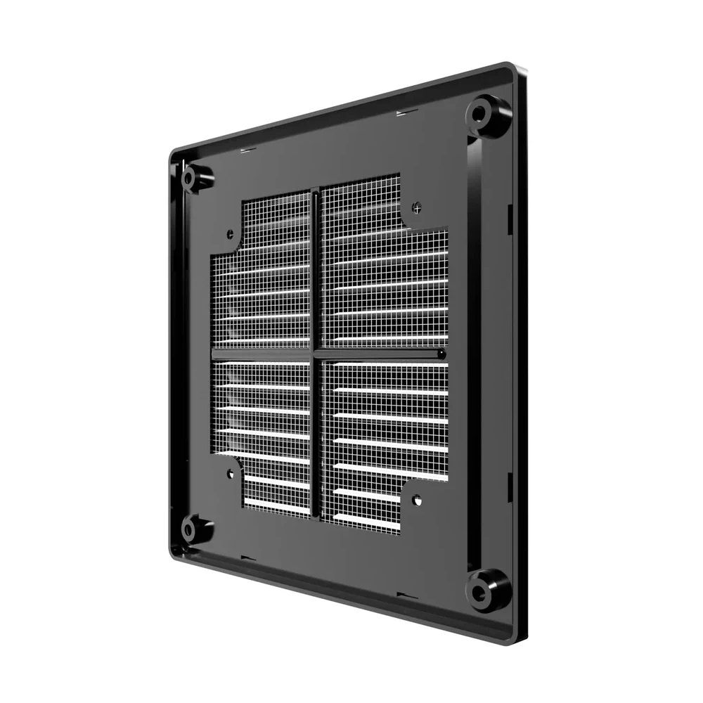 Решетка вентиляционная Era 1515Р Black 150х150 мм черная