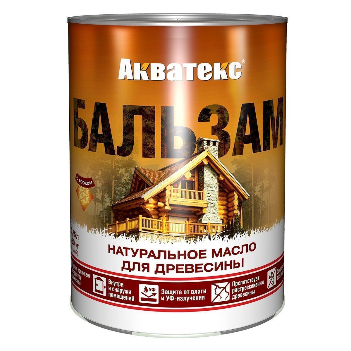 Акватекс-бальзам (натуральное масло для древесины) эбеновое дерево0,75 л