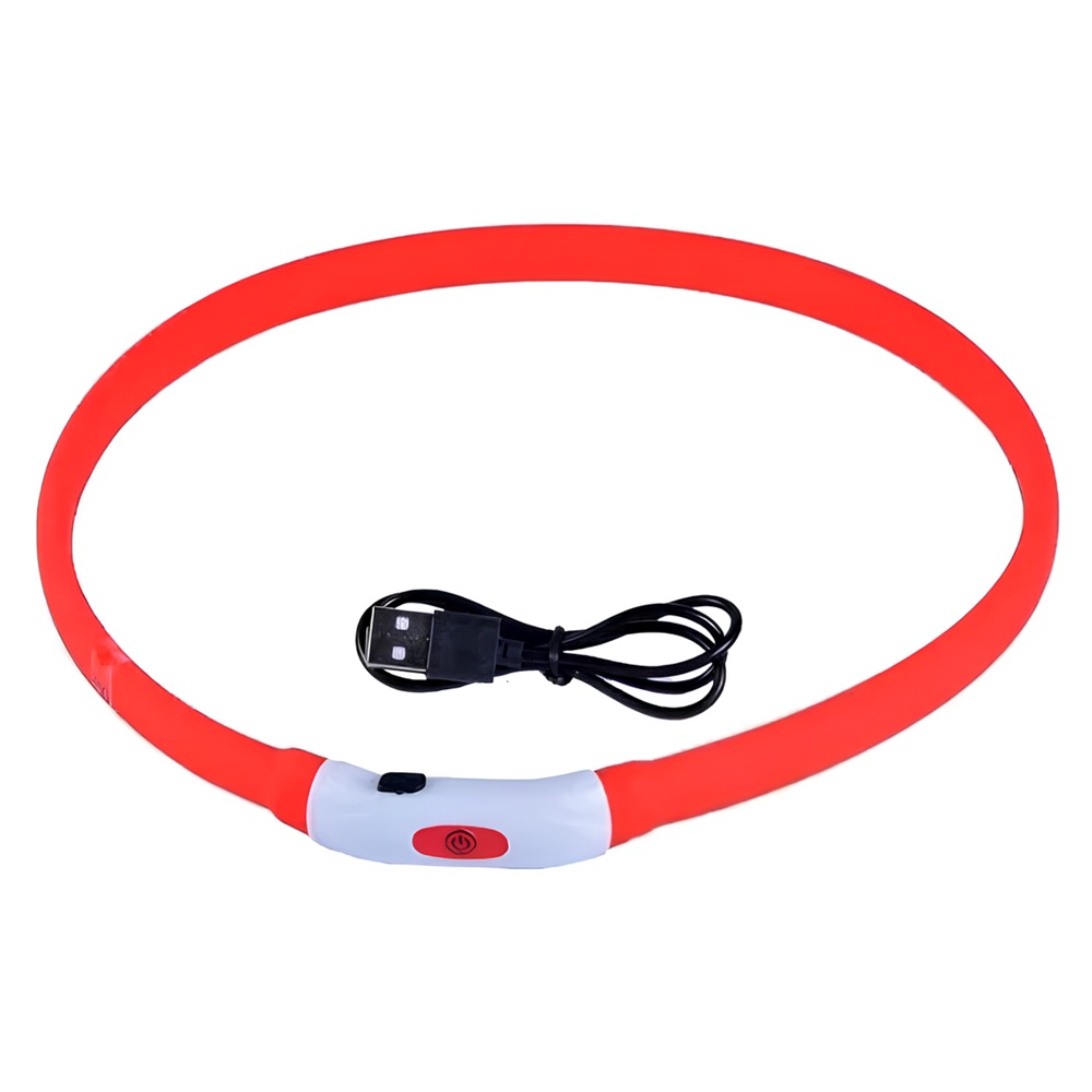 Ошейник для собак Nunbell светящийся LED 1,5х50 см микс 262669