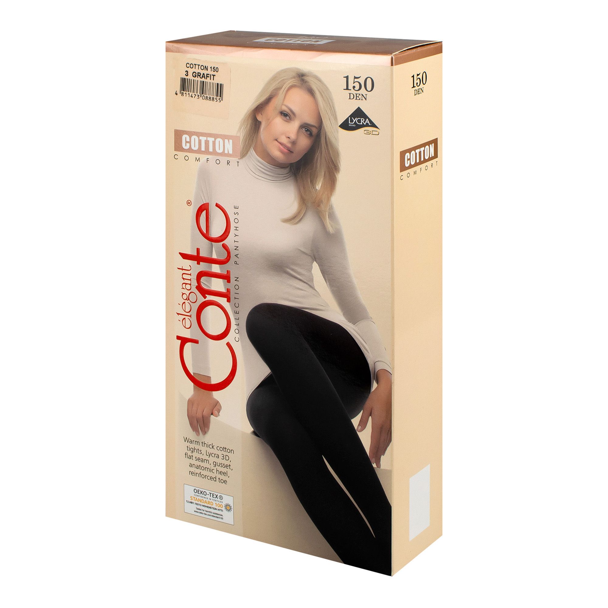 Колготки Conte Cotton 150 grafit 3