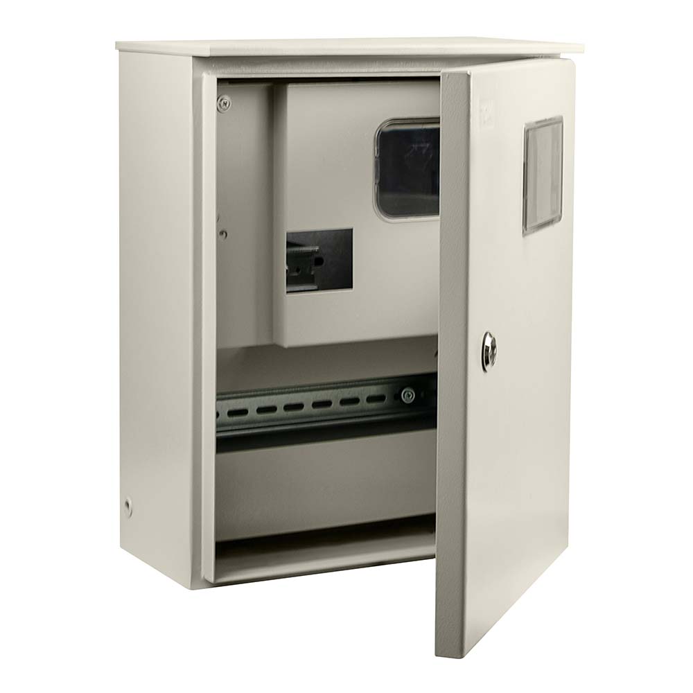 Корпус металлический ЩУ-1ф/1-0-12 IP66 ЩУРН-1/12 IP66 с опломбировкой счётчика 395х310х165 TDM