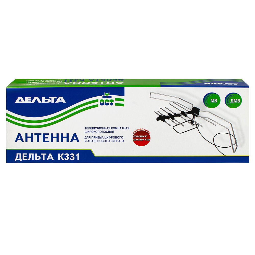 АНТЕННА телевизионная комнатная с кабелем МВ+ДМВ (1-60) "Дельта К 331"