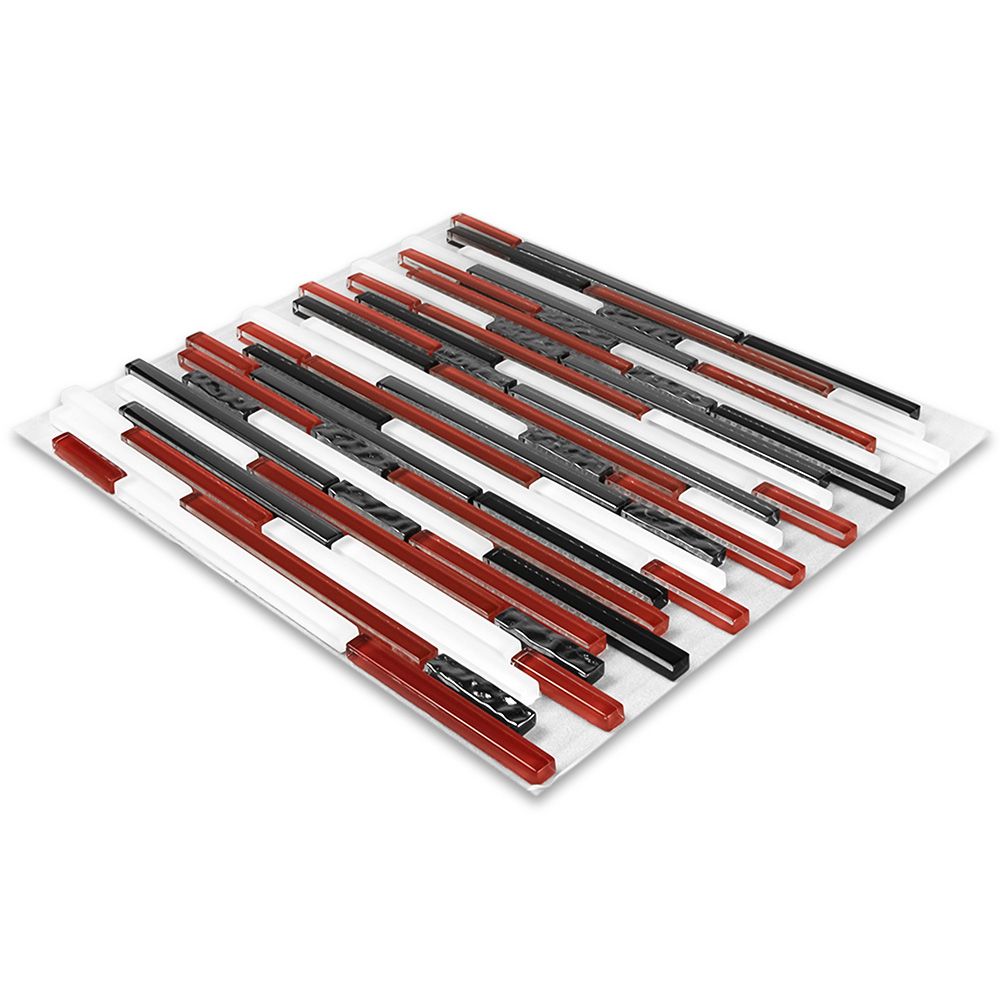 Мозаика HTS-11 PRO SAR MOSAIC 305*310 бело-красно-черный микс  (11шт в упак)