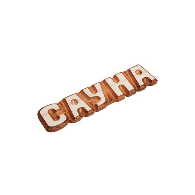 Табличка Сауна 26x5 см липа Банная линия