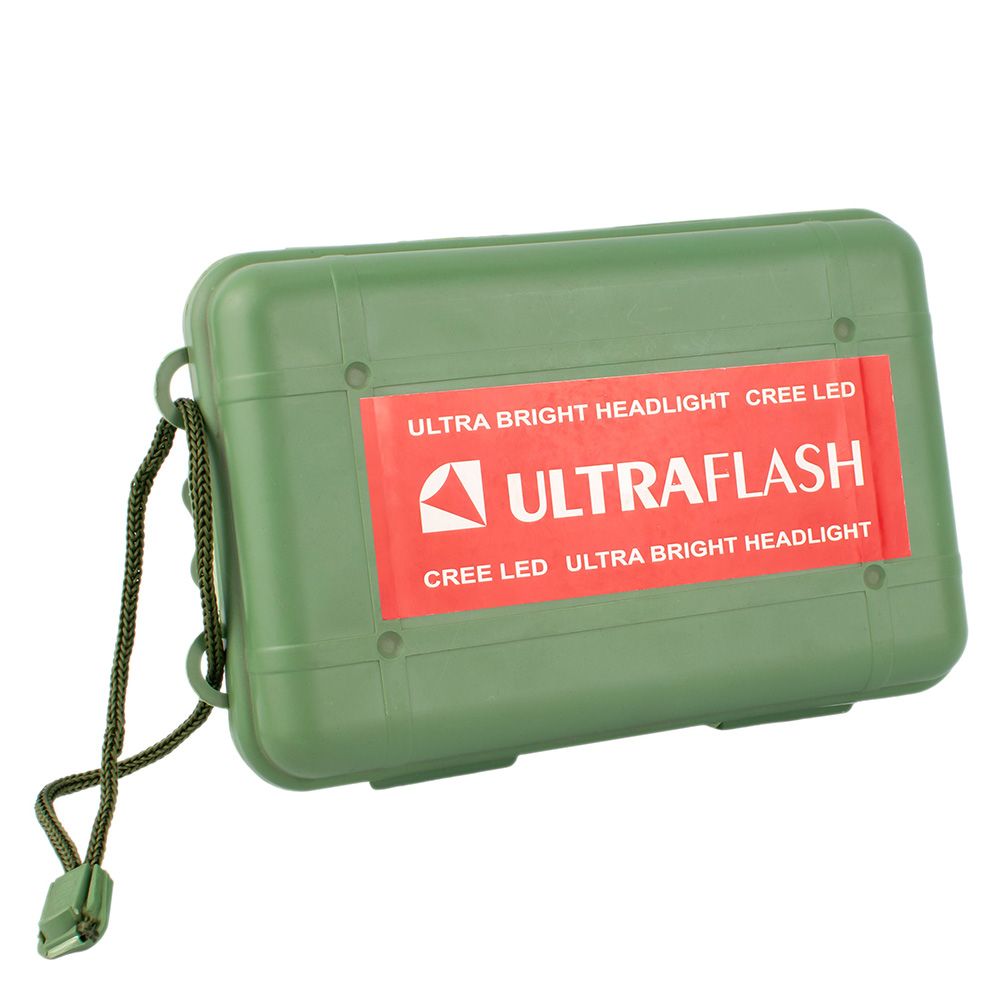 Фонарь E142 (аккум. 220В CREE 3Вт пласт. бокс; черн.) Ultraflash 12187
