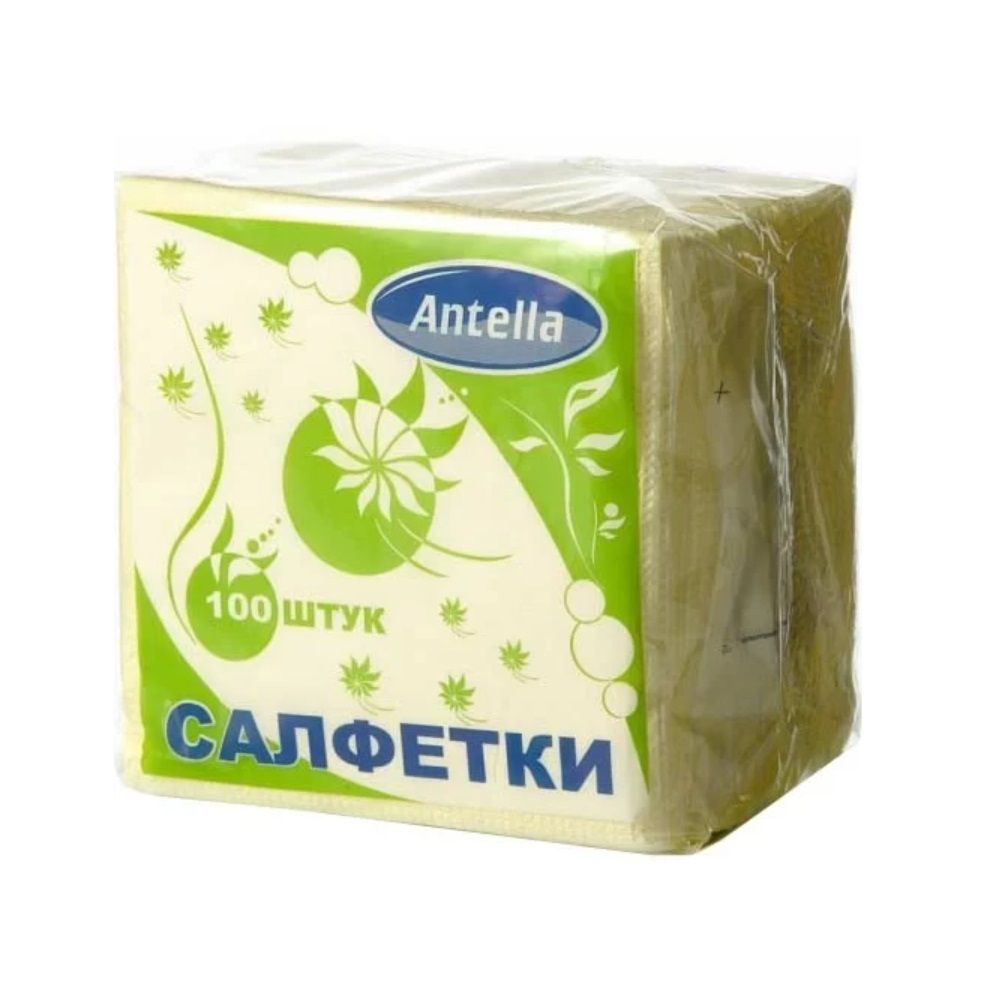 Салфетки бумажные Антелла 24х24 см 1 слойные 100 шт микс