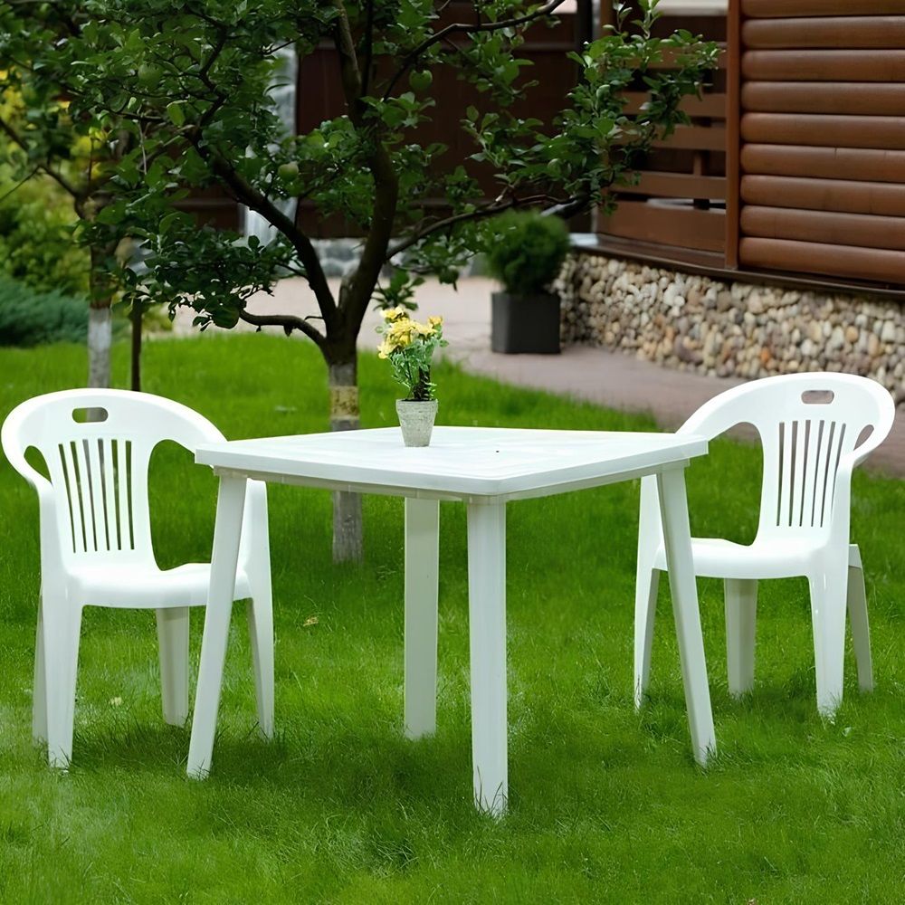 Стол пластиковый 800х800х740 мм белый