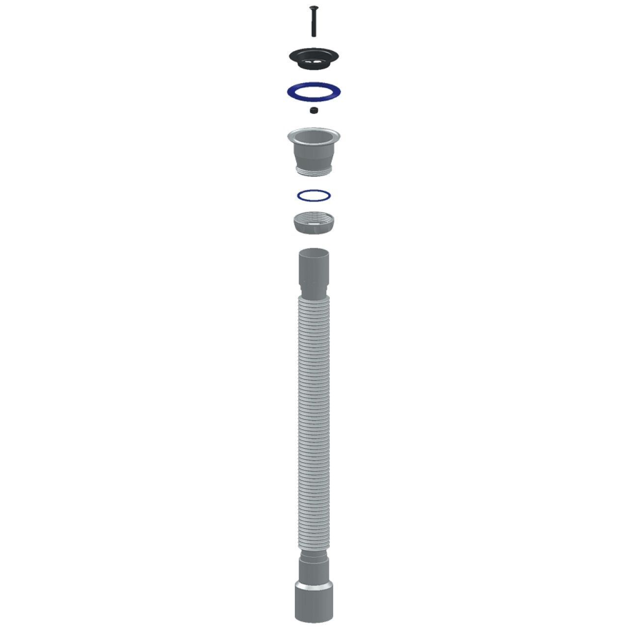 Сифон гофрированный 1 1/2"х40/50 1200 мм Unicorn