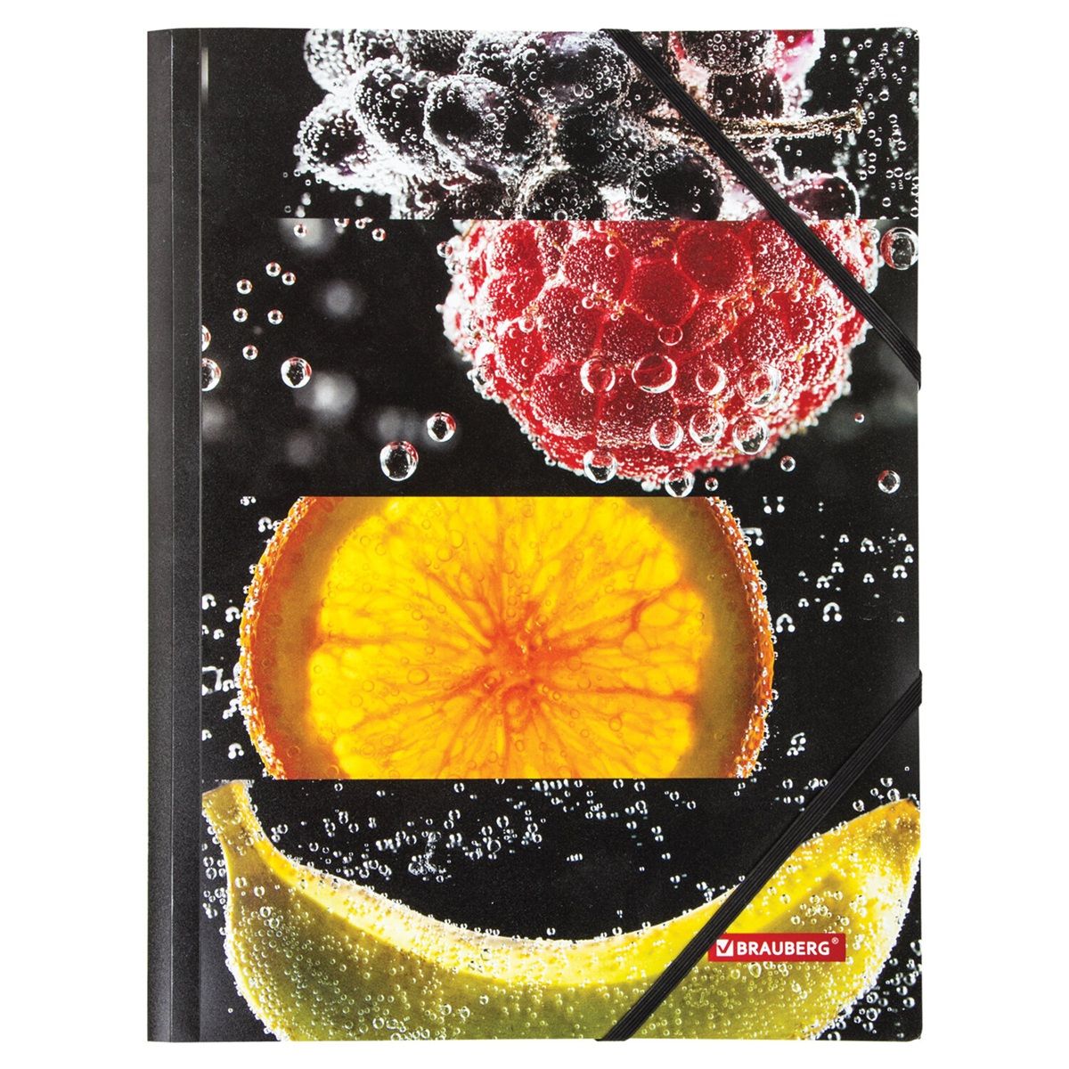 Папка на резинках А4 Brauberg Fresh zone до 300 л., 500 мкм
