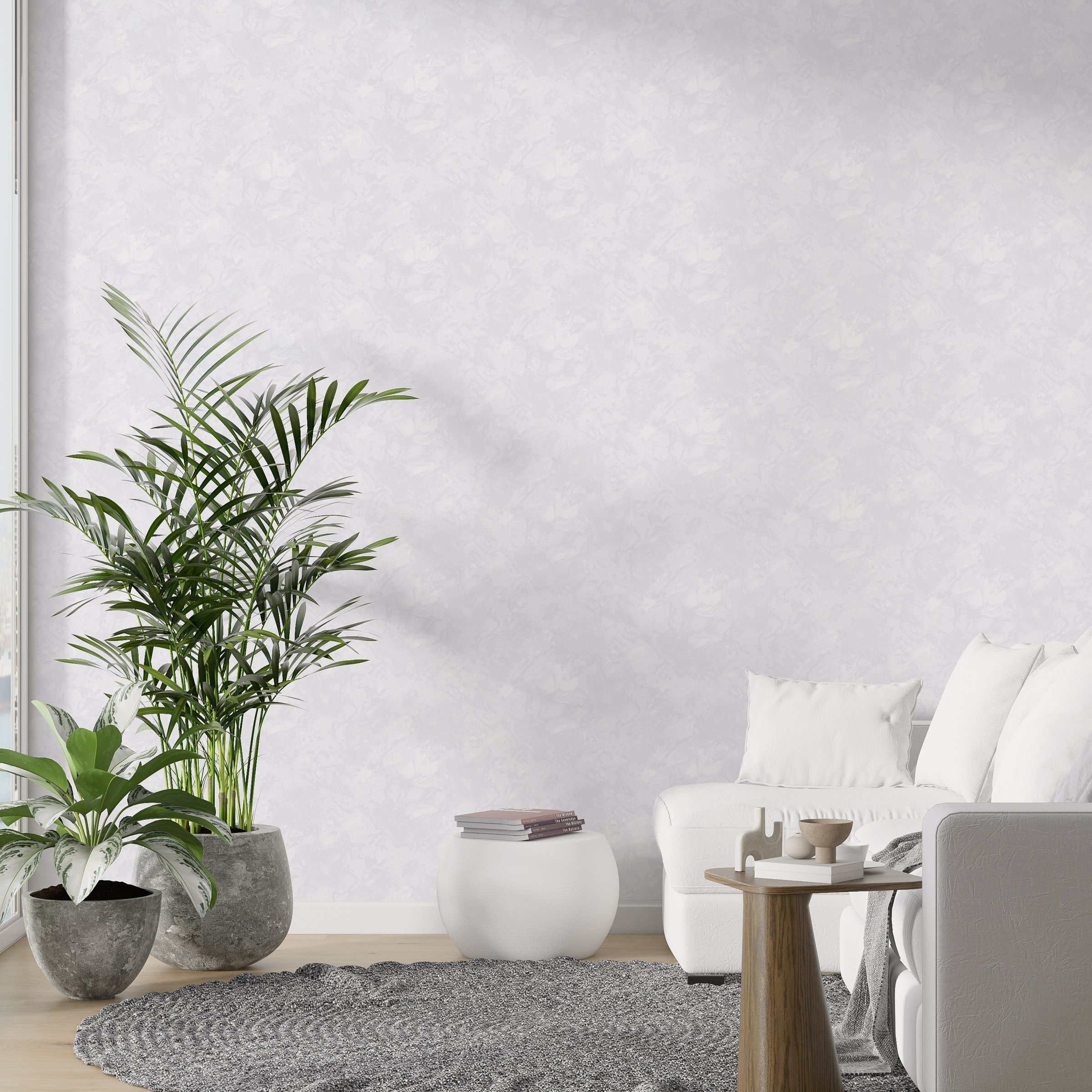 Обои Green Walls Аметист С40 4066 01 белые абстракция 1,06х10,05 м