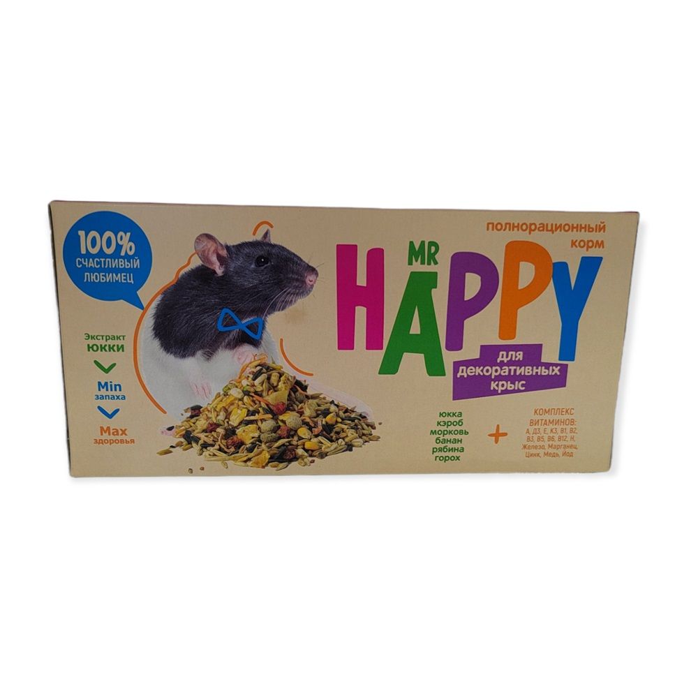Корм сухой Mr Happy для декоративных крыс 400 г