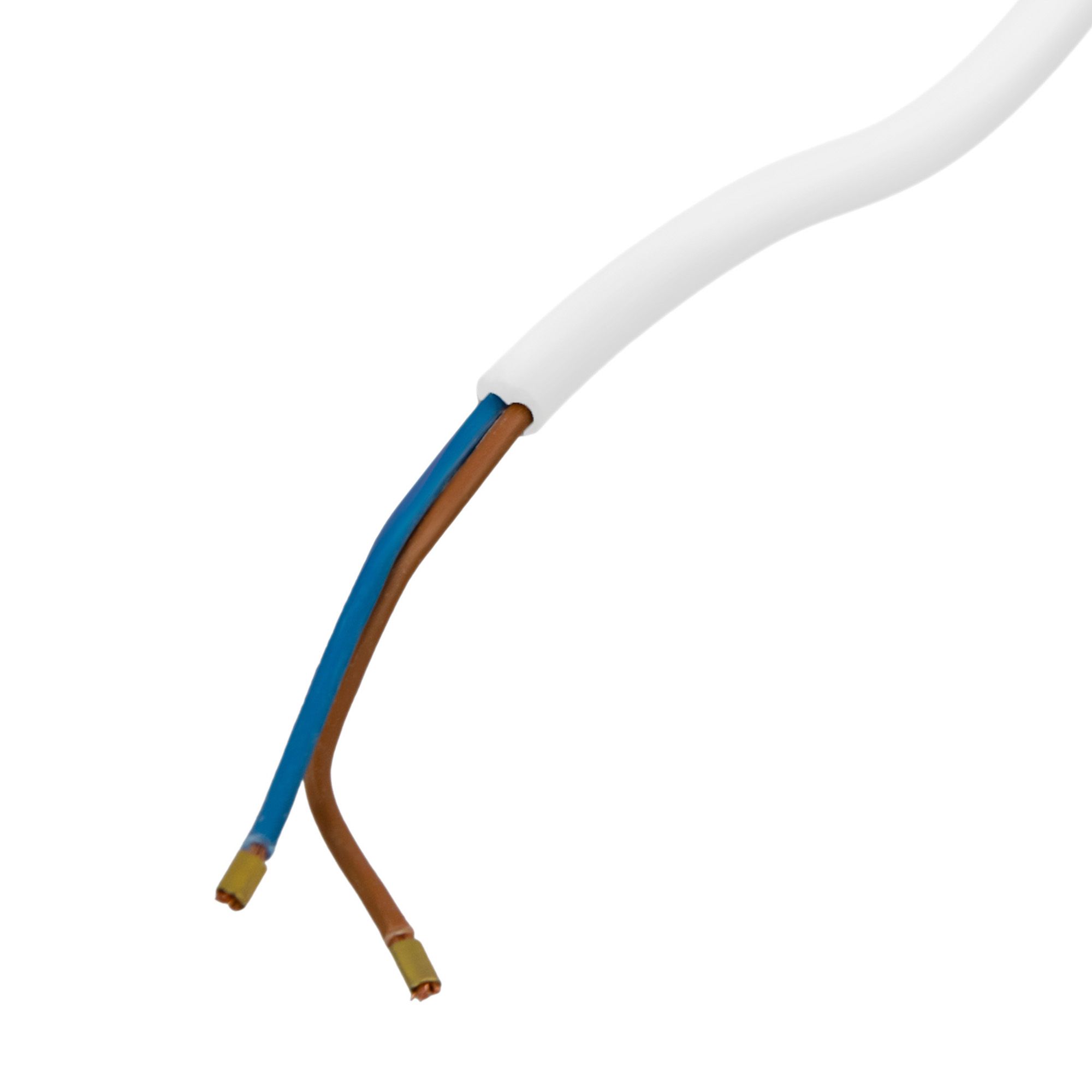 Шнур сетевой LUX V2 ПВС 2x0.75  1.5м с вилкой без з/к белый
