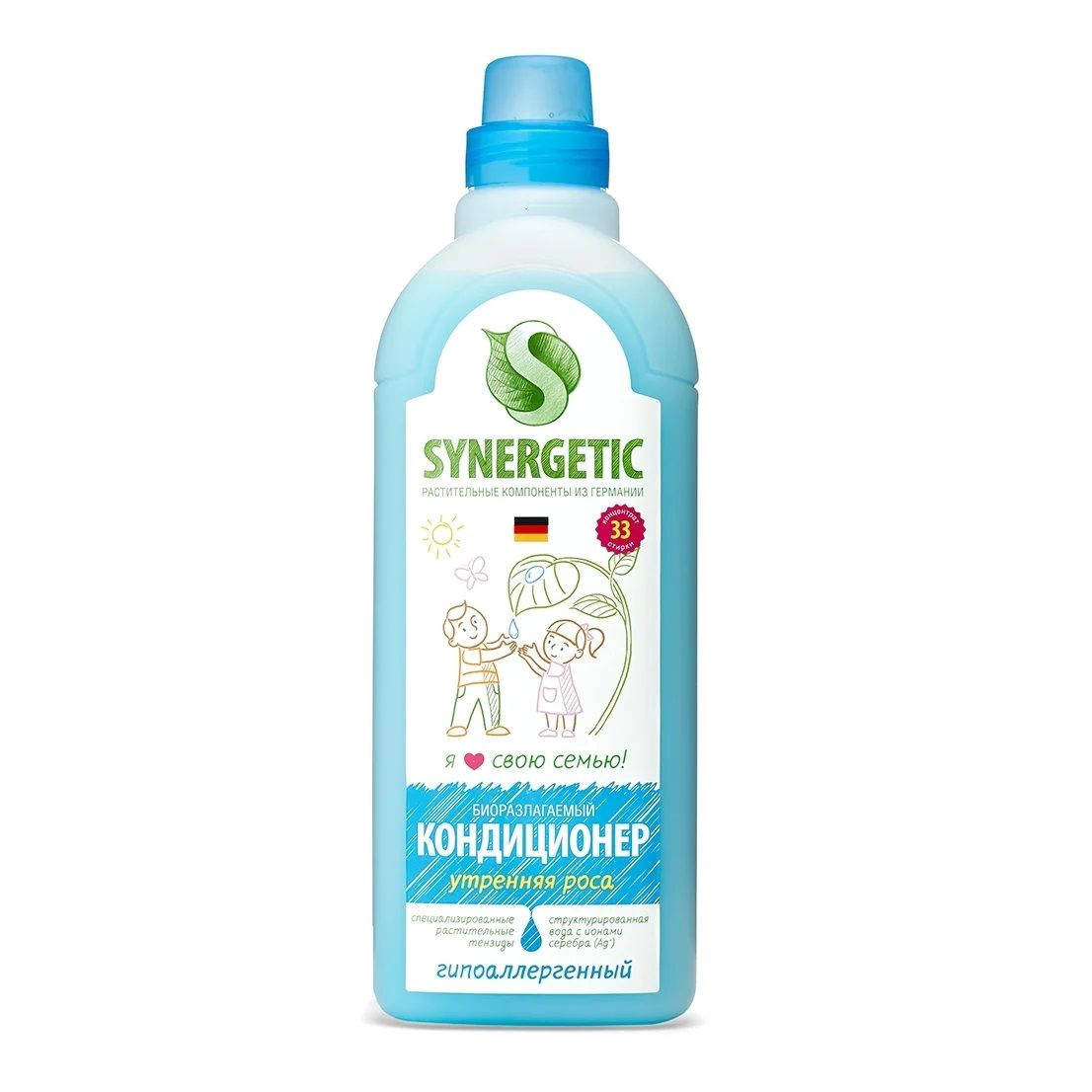 Кондиционер для белья Synergetic Утренняя роса 1 л