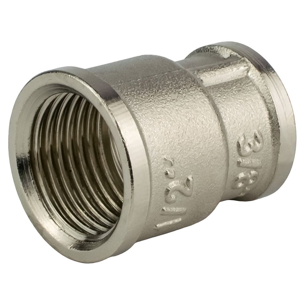 Муфта переходная латунь 1/2"х3/8" ВР/ВР