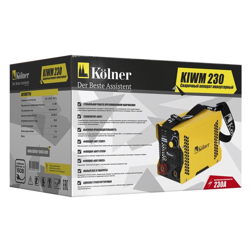 Сварочный аппарат инверторный Kolner KIWM 230 IGBT