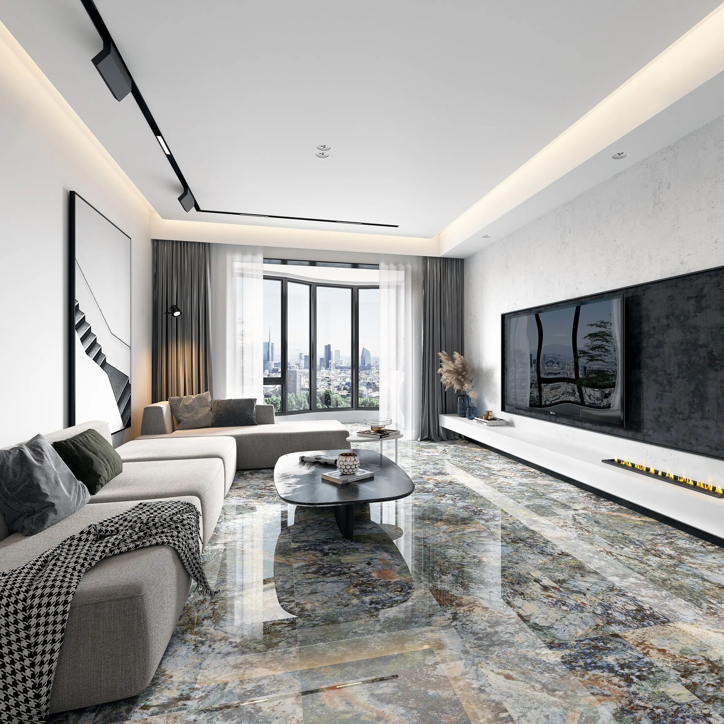 Керамогранит Global Tile Medusa GT120609100PGR 60х120 см зелено-коричн 1,44 м2