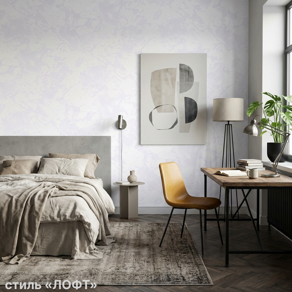 Обои Green Walls Аметист С40 4066 01 белые абстракция 1,06х10,05 м