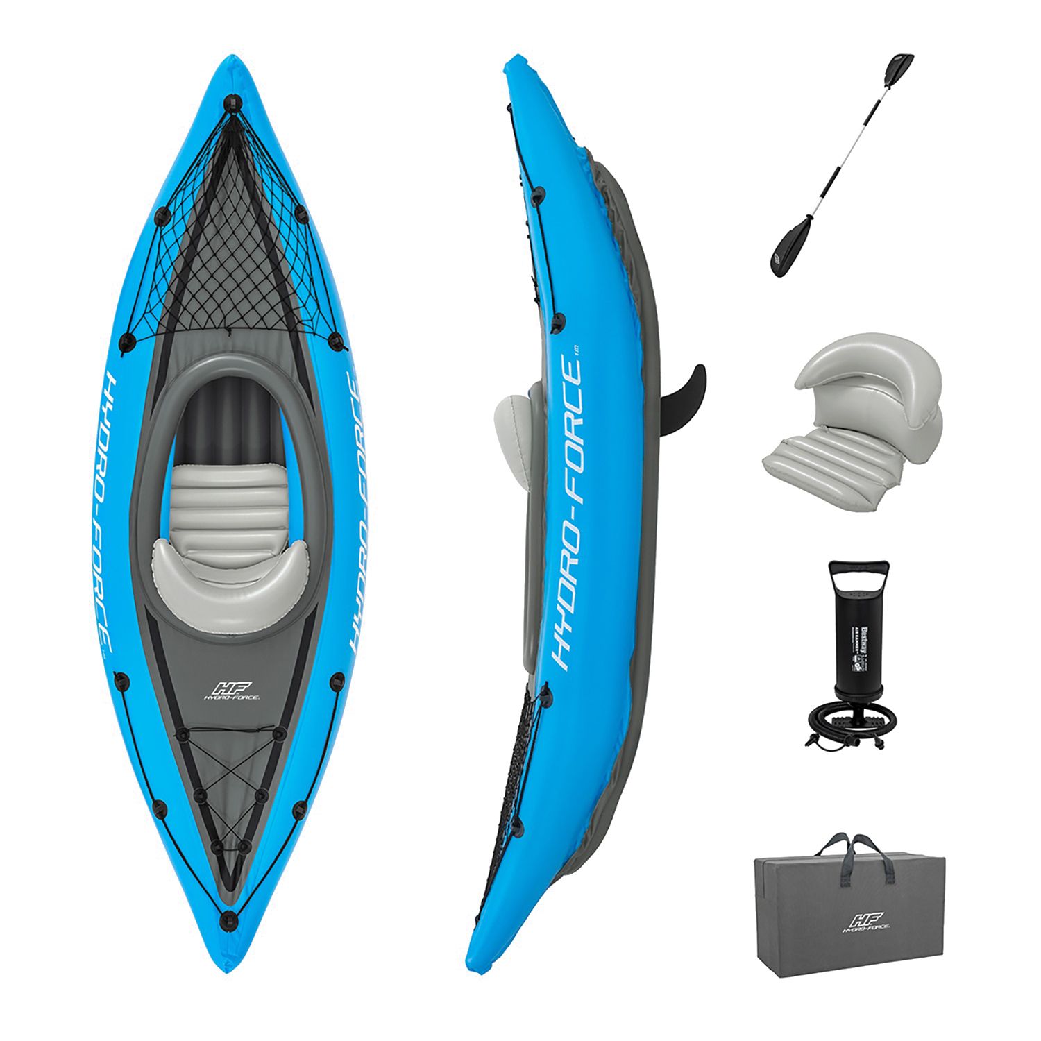 Байдарка надувная 275x81 см до 120 кг (весла, насос, сумка) Bestway Cove Champion X1 65115
