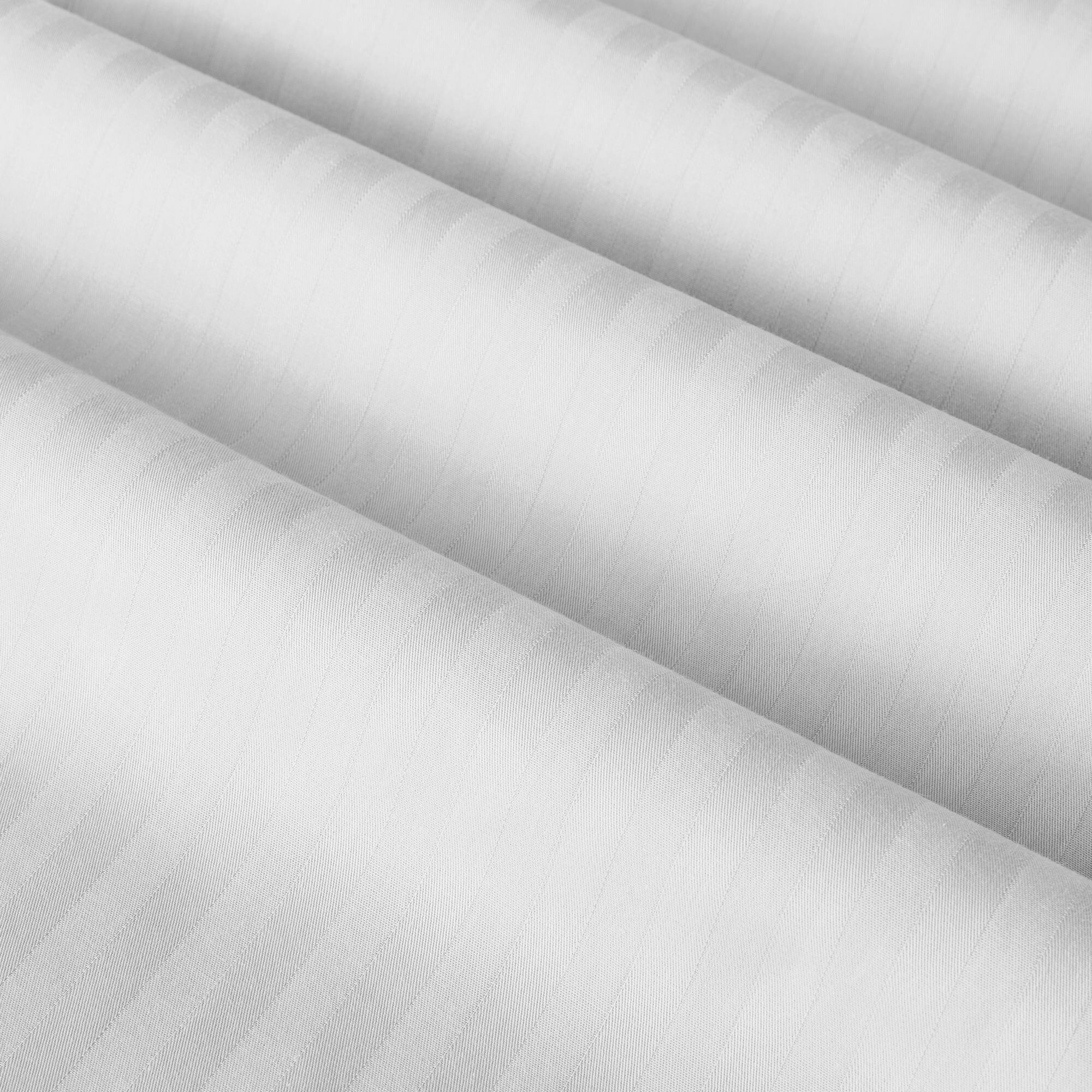 Пододеяльник евро 200х220 см страйп сатин Verossa Stripe 00бел 01 на молнии белый