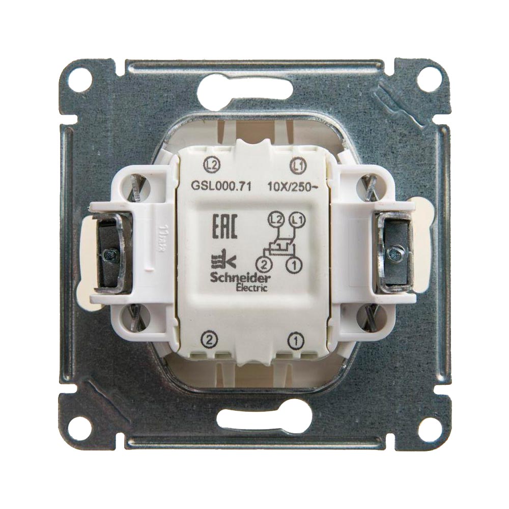 Механизм переключателя перекрестного 1-кл. СП Glossa 10А IP20 10AX перламутр