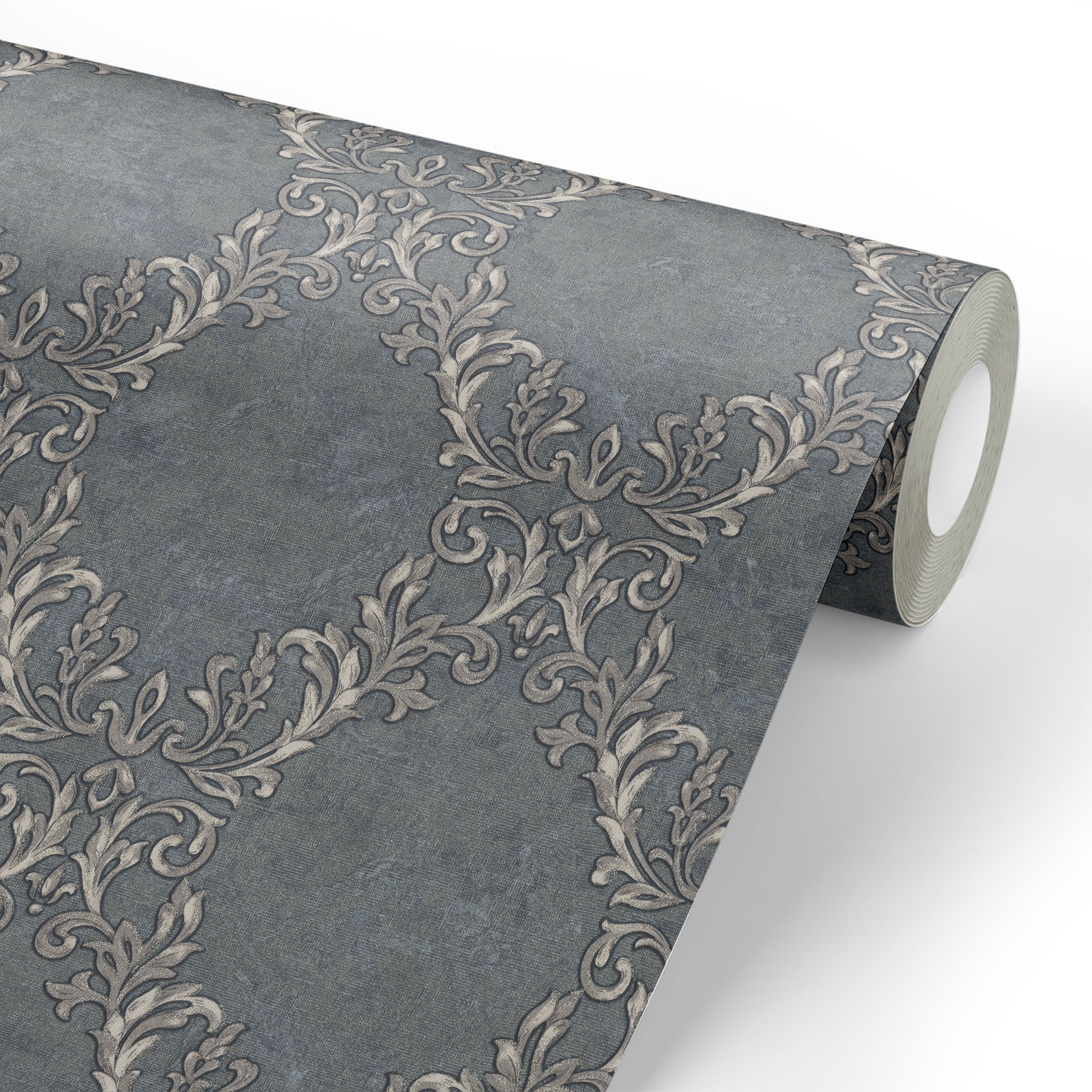 Обои Ornamy Palazzo 8088-22 графит вензель 1,06х10,05 м