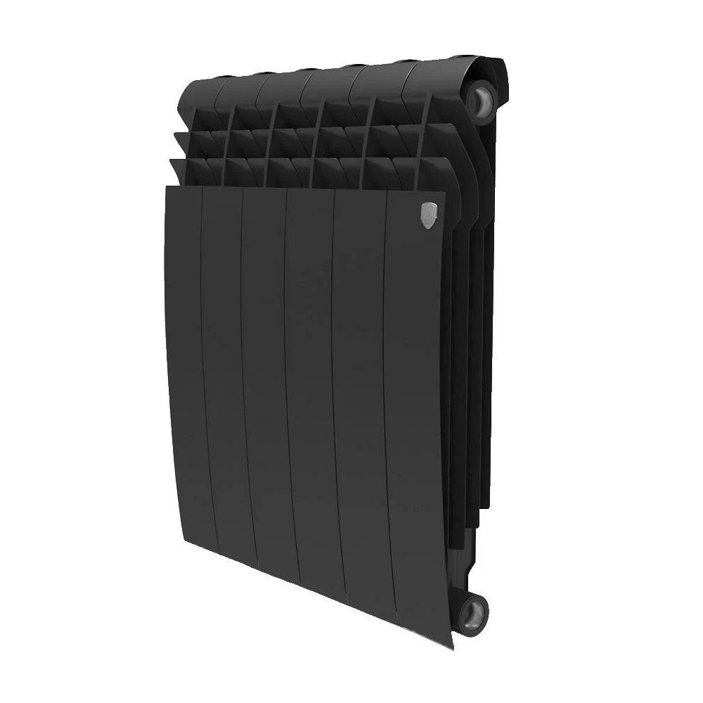 Радиатор биметаллический Royal Thermo Revolution Bimetall 500-80 2.0 6 секций Noir Sable
