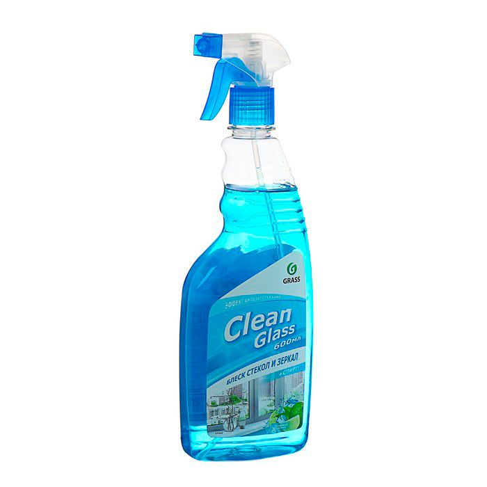 Средство для стекол и зеркал Clean Glass Голубая лагуна 600 мл с распылителем