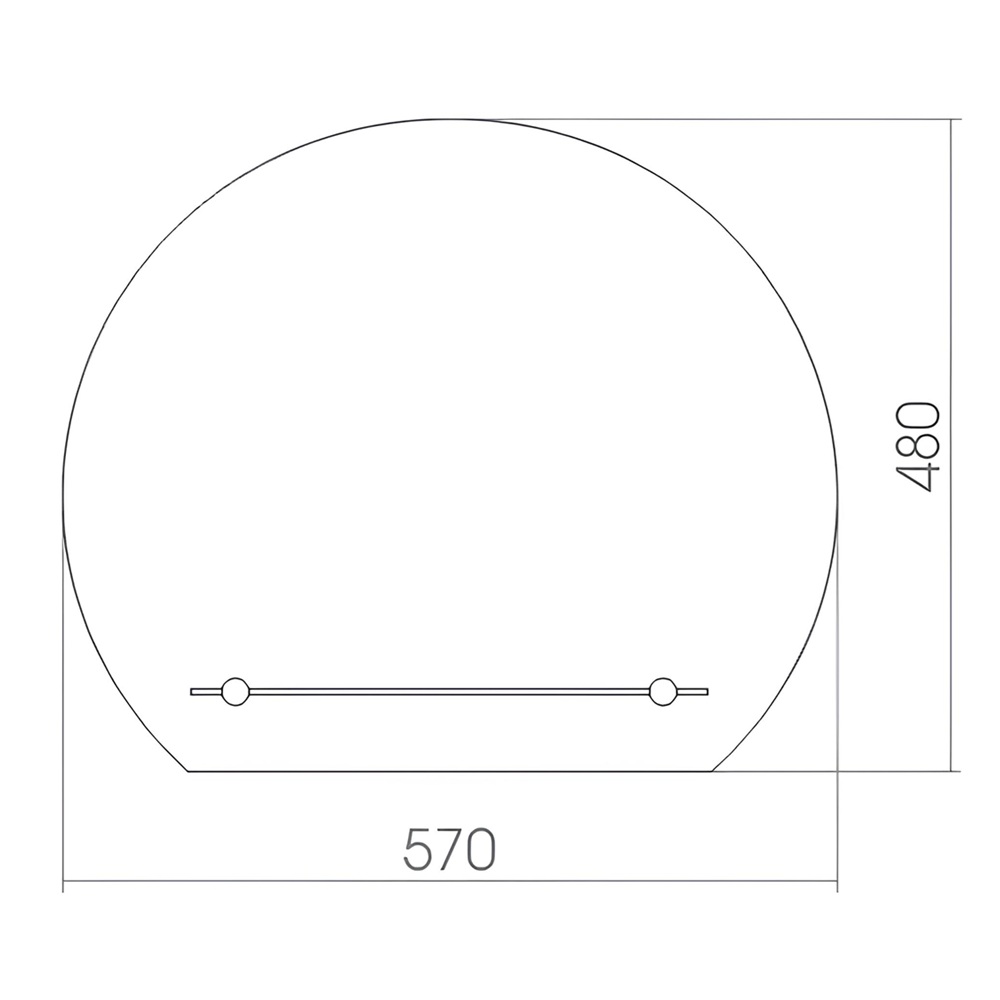 Зеркало Mixline Елена 570х480 мм с полкой