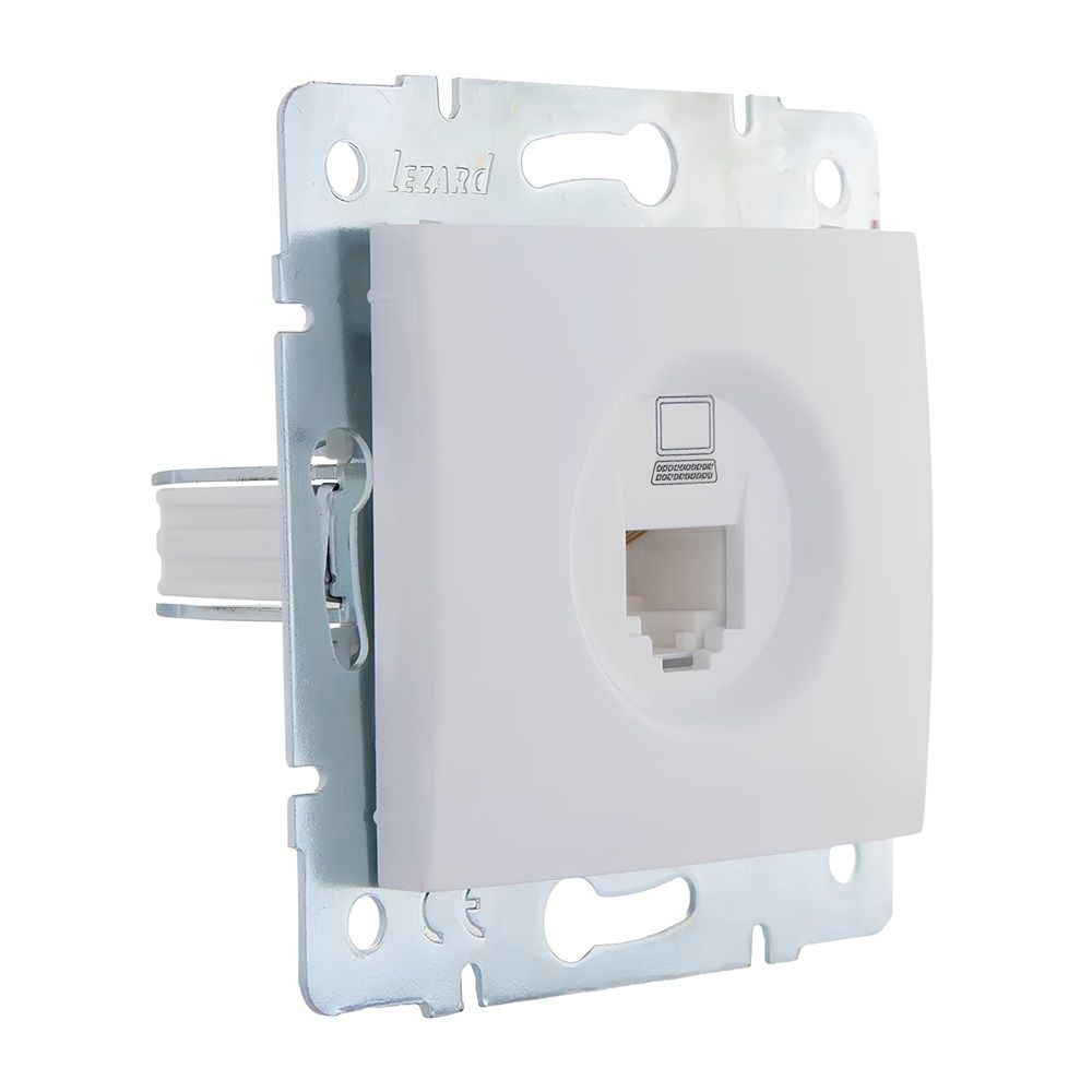 Механизм розетки компьютерн. 1-м СП KARINA RJ45 бел. LEZARD 707-0288-139